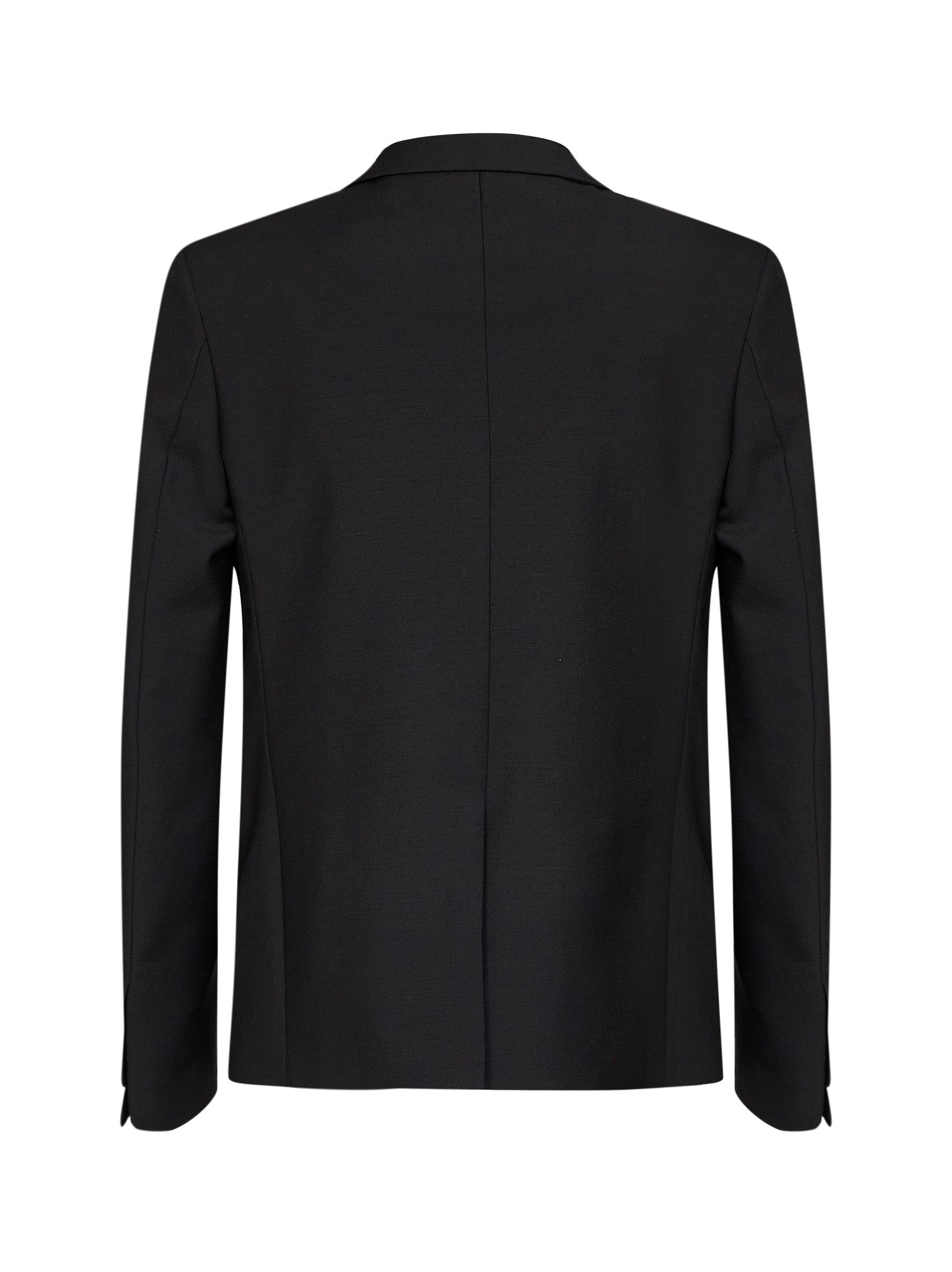 Fendi Men Black Kid Mohair Single-Breasted Jacket FENDI