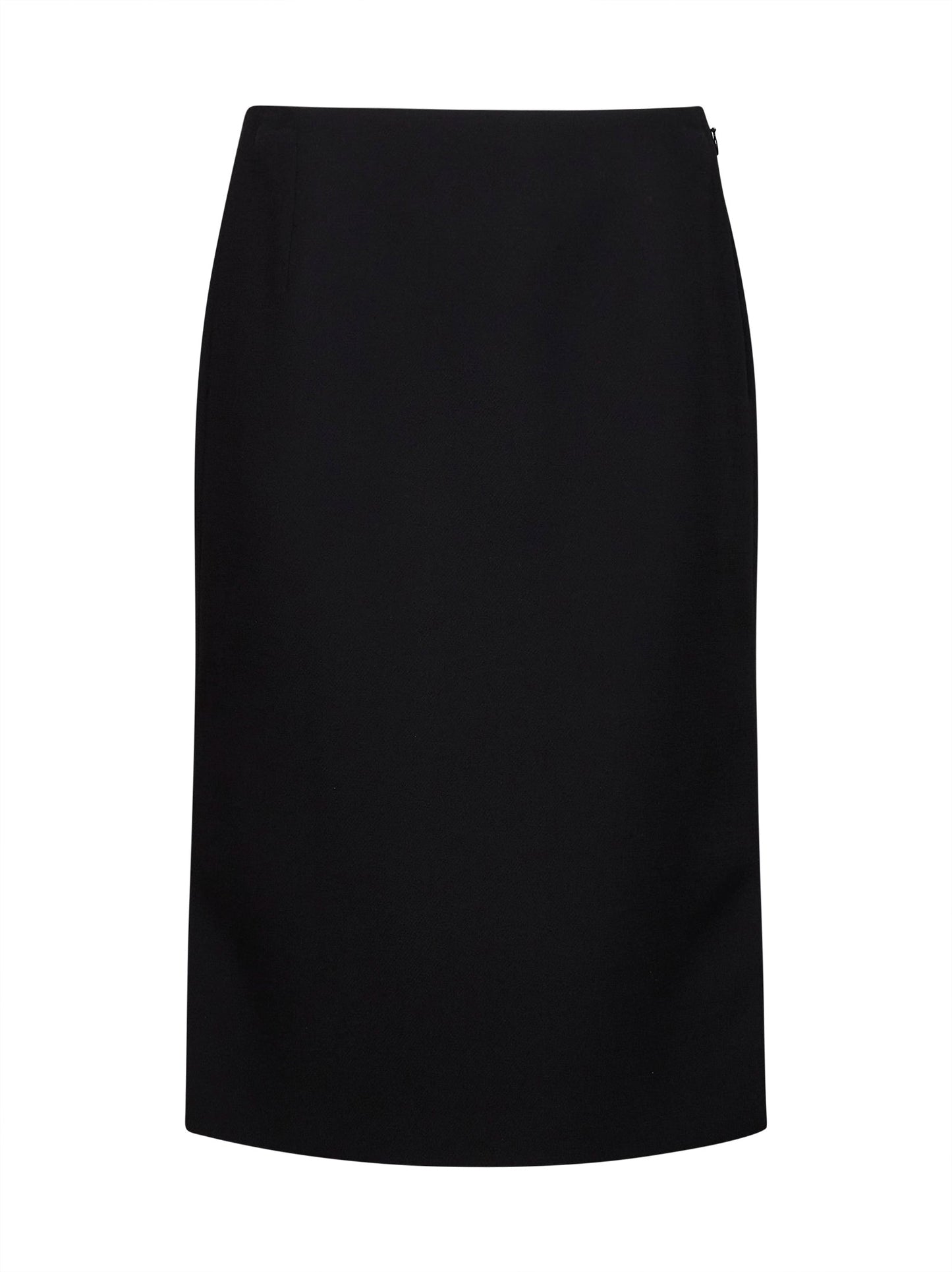 Fendi Women Black Wool And Silk Midi Pencil Skirt FENDI