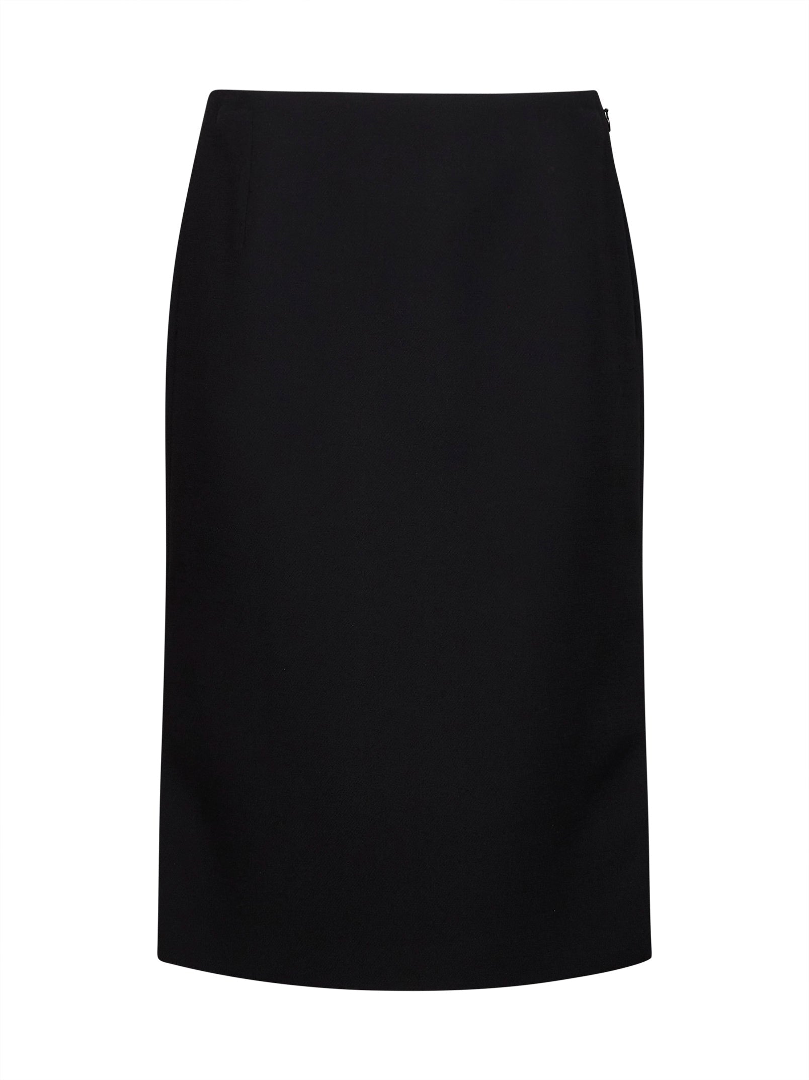 Fendi Women Black Wool And Silk Midi Pencil Skirt FENDI