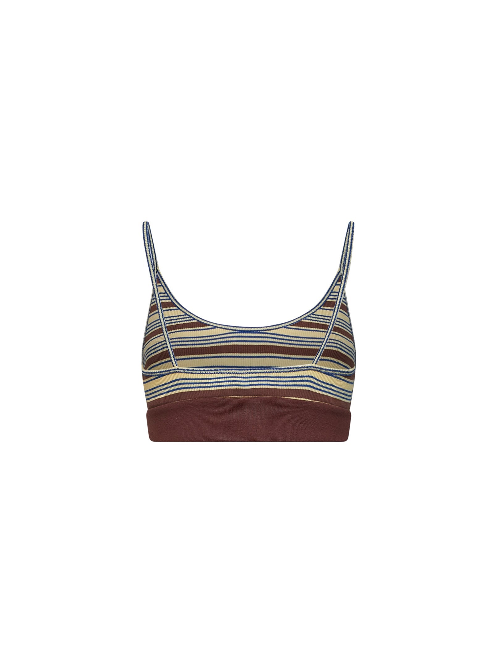 Fendi Women Multicolor Striped Cotton Knit Bralette Top FENDI