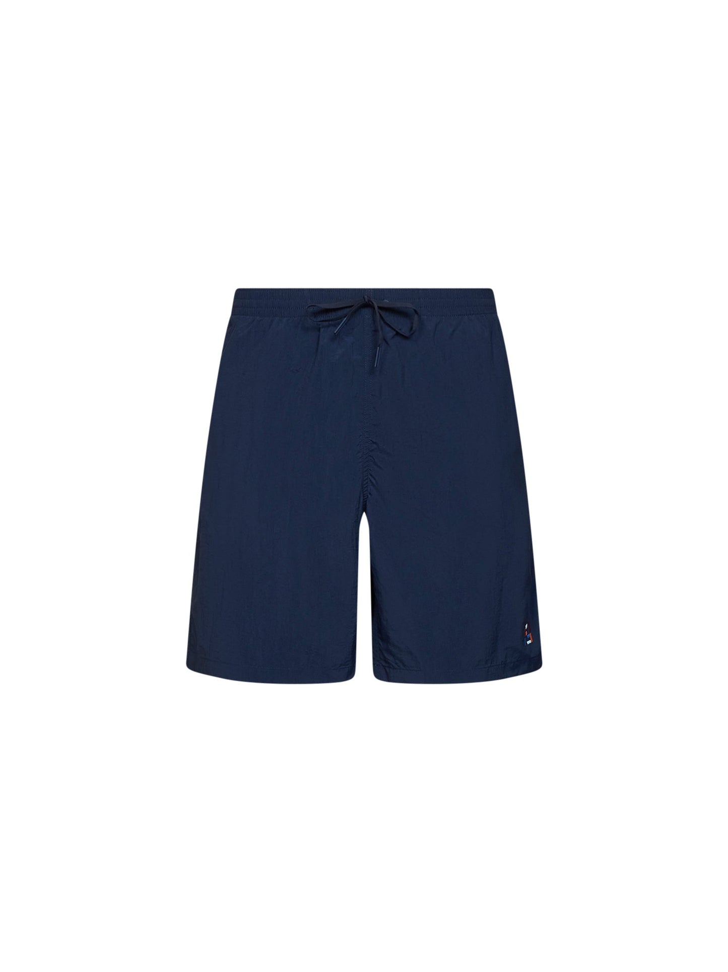 Fendi Men Dark Blue Nylon Embroidered Swim Shorts FENDI