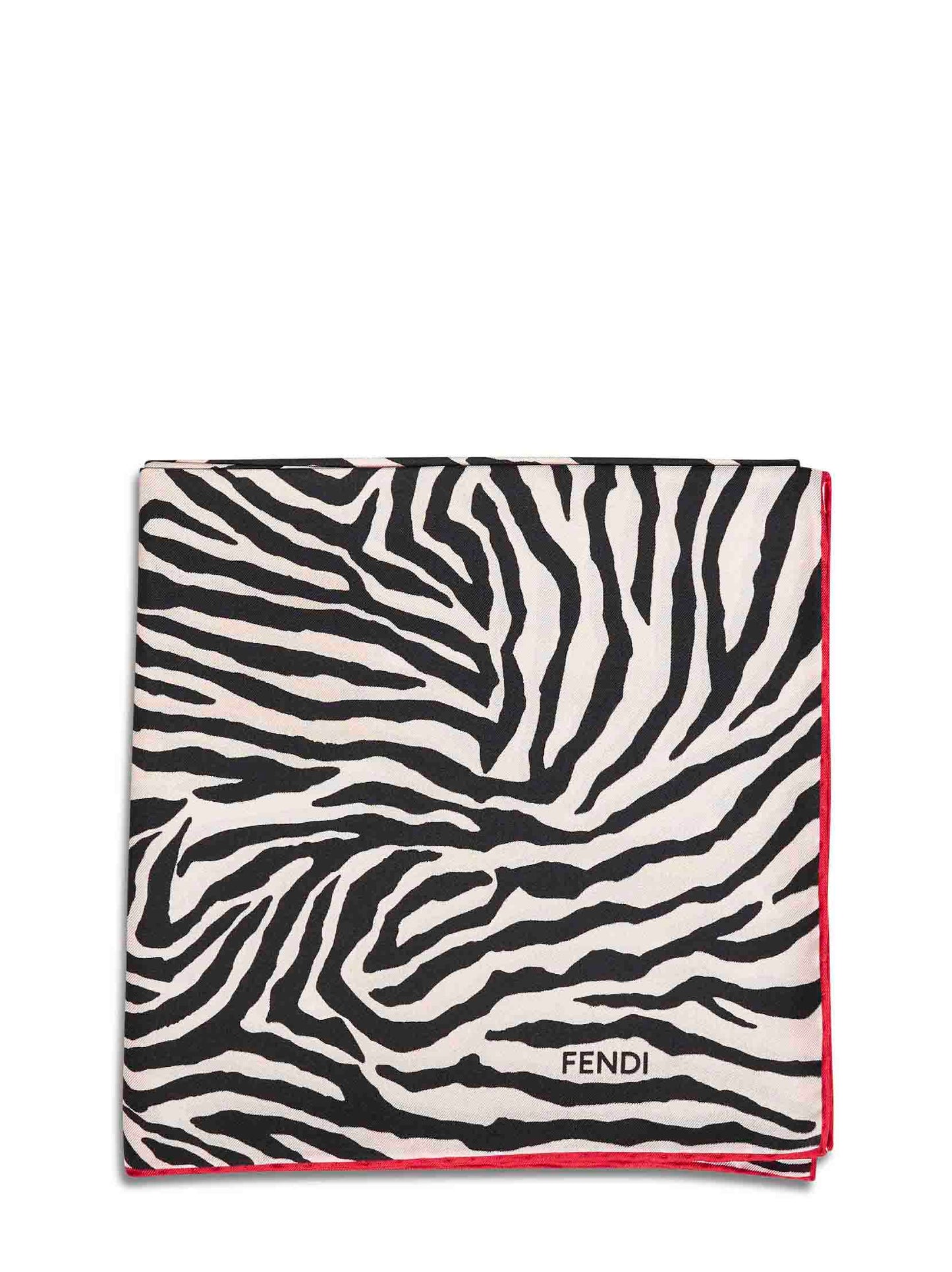 Fendi Silk Women Fendi Silk Scarf With Tiger Animalier Print FENDI