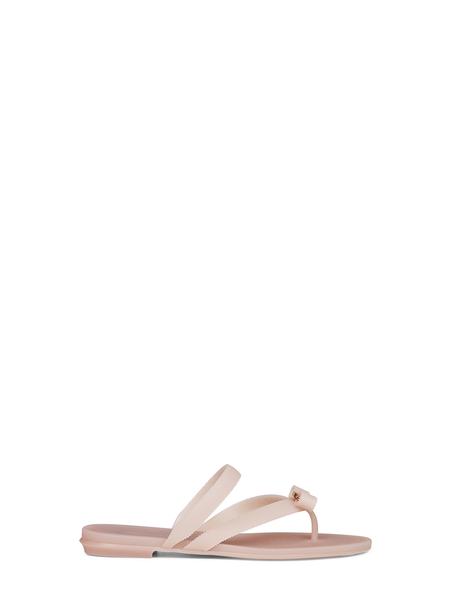 Ferragamo Women Pink Rubber Vara Bow Thong Sandals FERRAGAMO