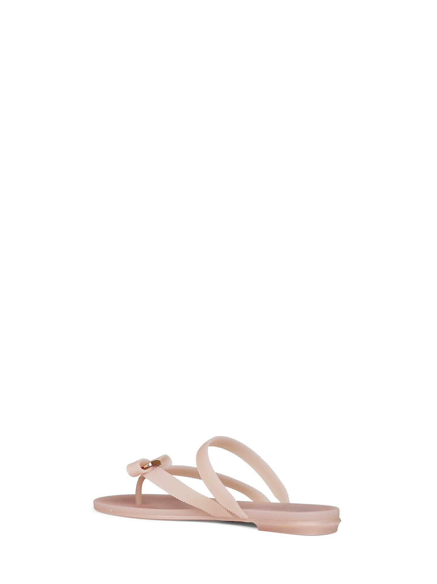Ferragamo Women Pink Rubber Vara Bow Thong Sandals FERRAGAMO