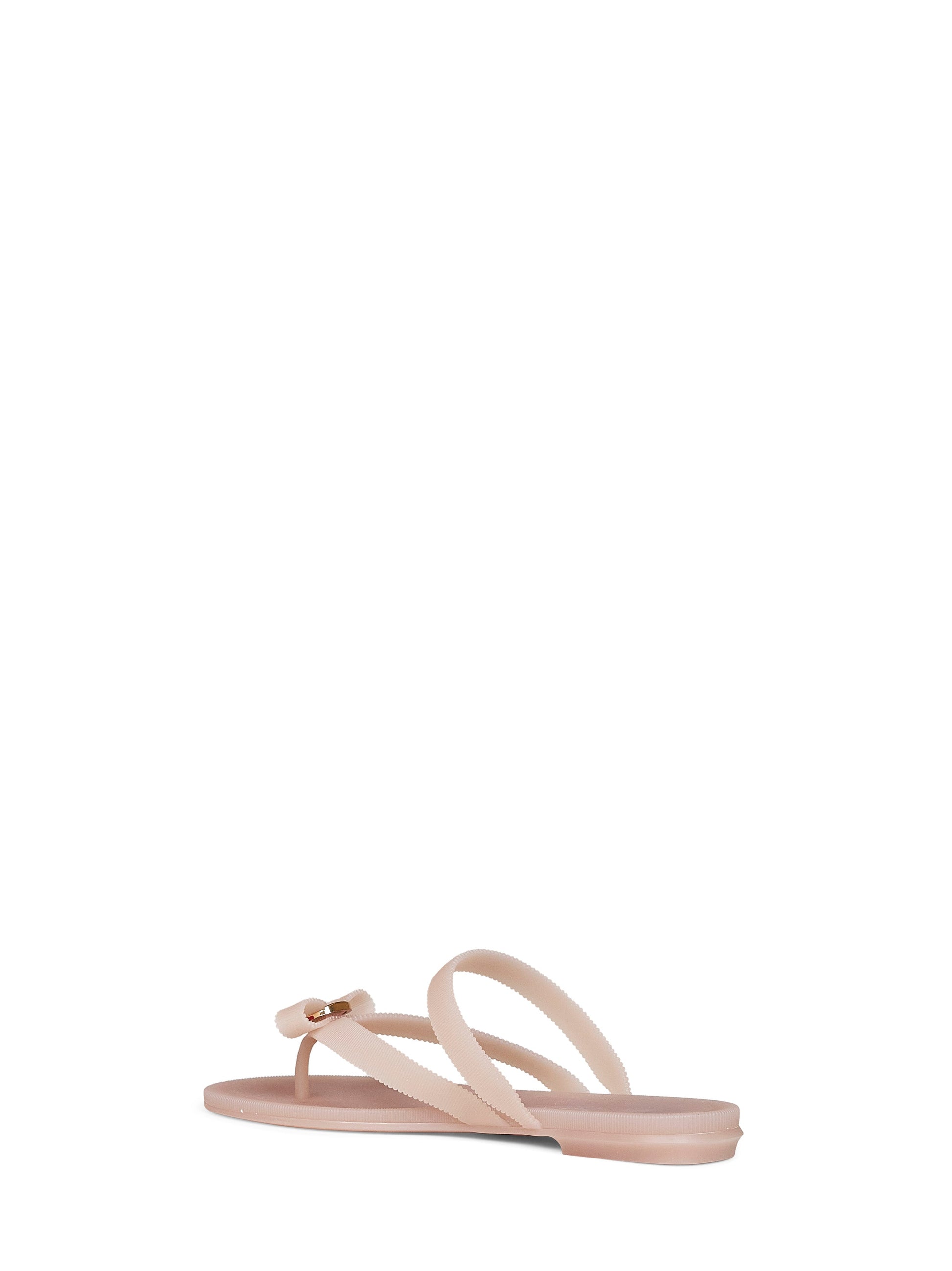 Ferragamo Women Pink Rubber Vara Bow Thong Sandals FERRAGAMO