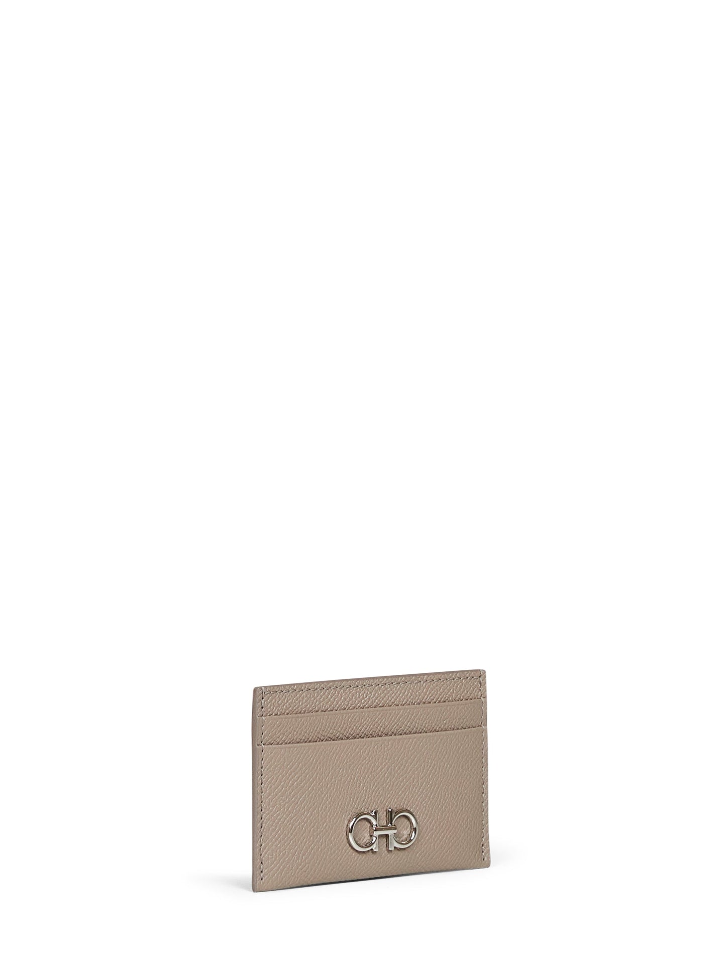 Ferragamo Women Warm Taupe Olive Gancini Credit Card Holder FERRAGAMO