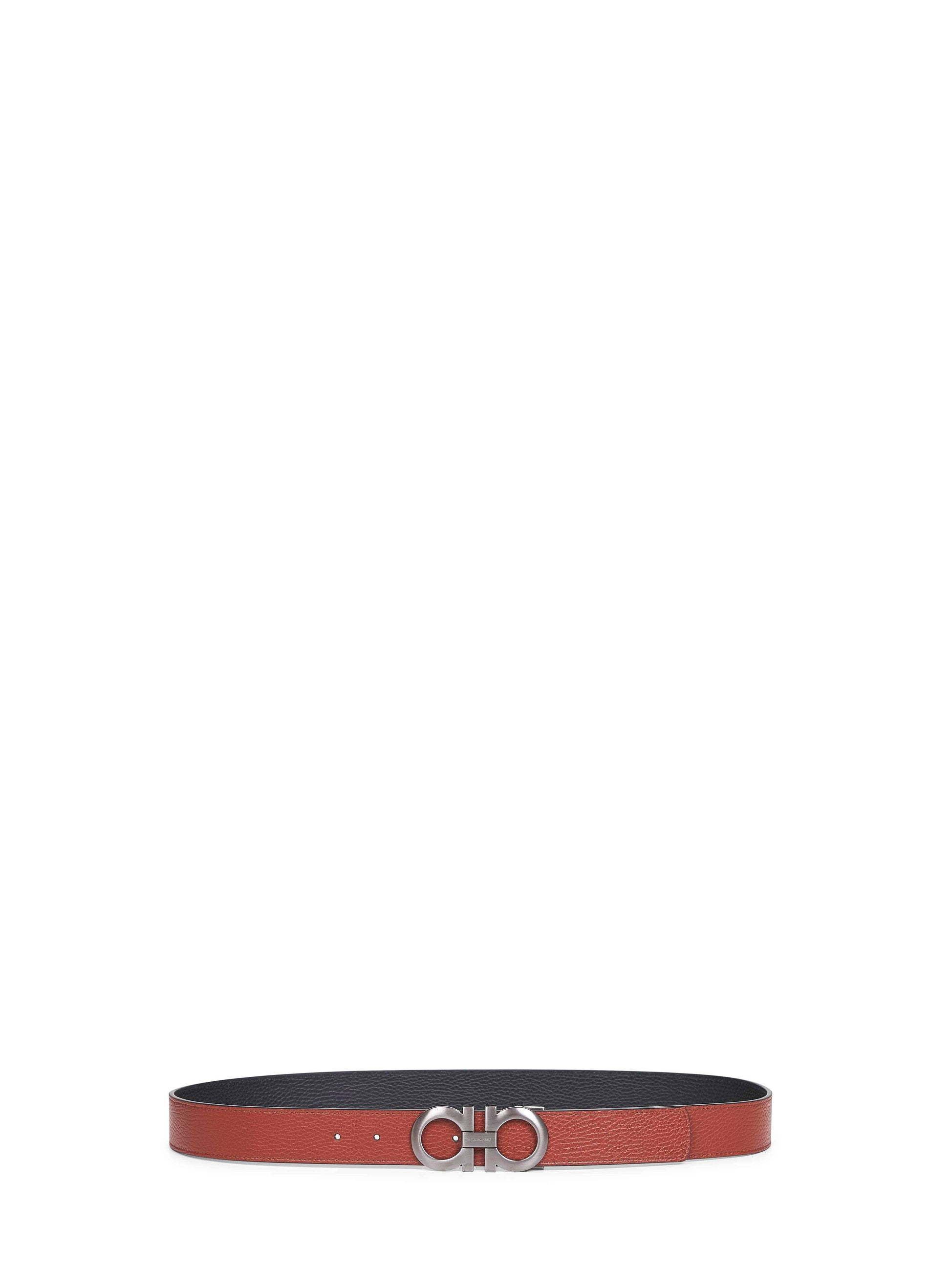 Ferragamo Men Two-Tone Gancini Reversible Belt FERRAGAMO