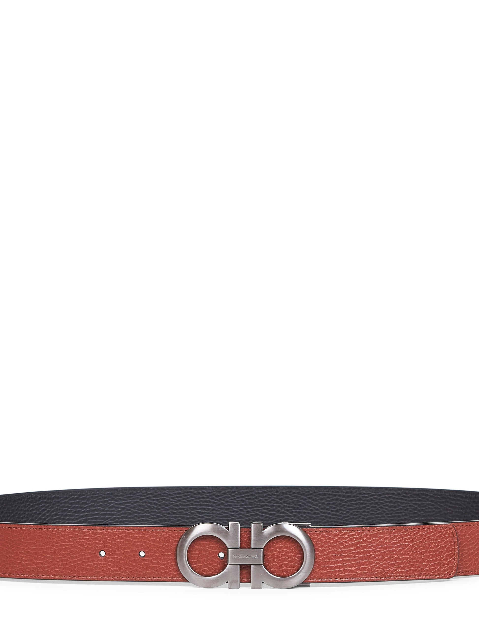 Ferragamo Men Two-Tone Gancini Reversible Belt FERRAGAMO