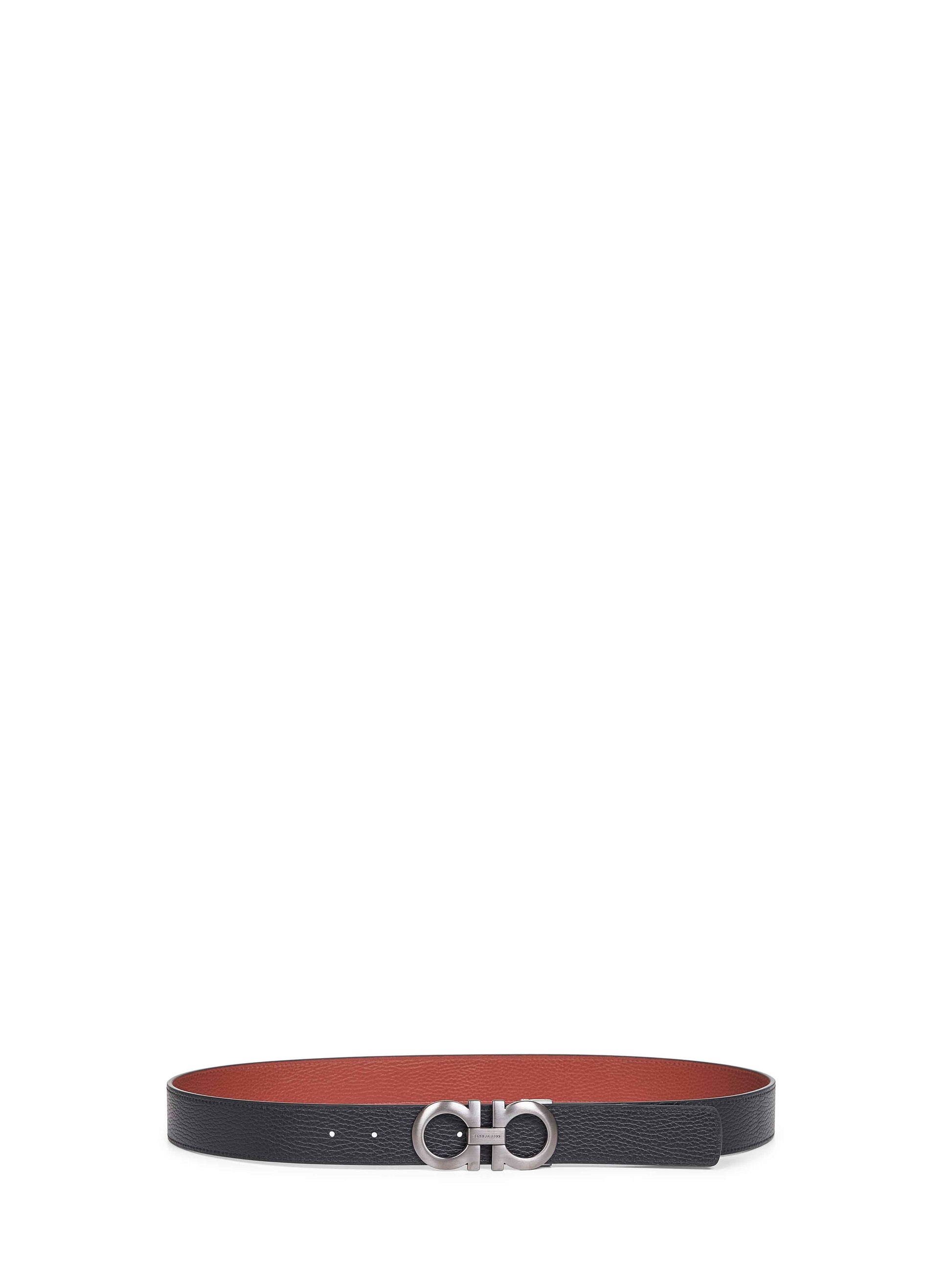 Ferragamo Men Two-Tone Gancini Reversible Belt FERRAGAMO
