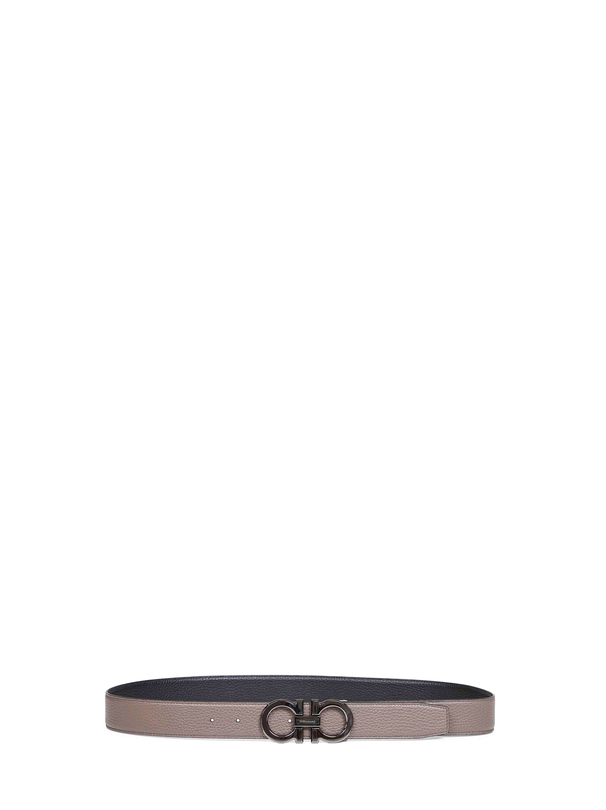 Ferragamo Men Two-Tone Gancini Reversible Belt FERRAGAMO
