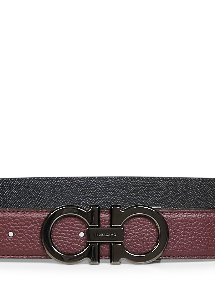 Ferragamo Men Two-Tone Gancini Reversible Belt FERRAGAMO