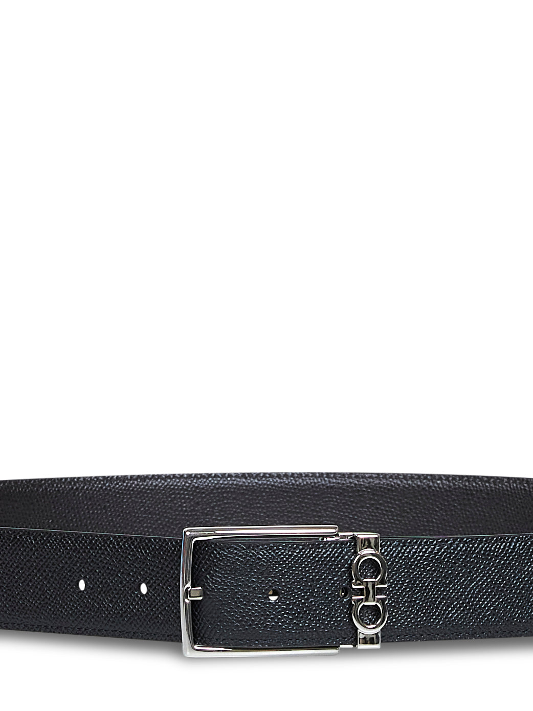Ferragamo Men Black And Dark Brown Reversible Gancini Belt