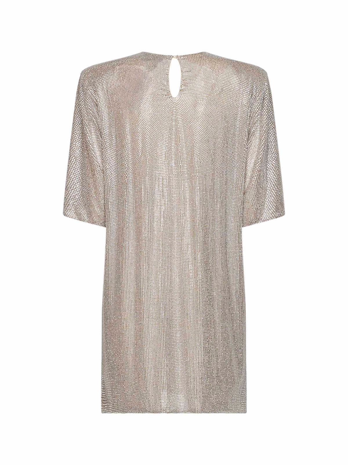 Giuseppe Di Morabito Women Silver Crystal-Embellished Tulle T-Shirt Mini Dress GIUSEPPE DI MORABITO