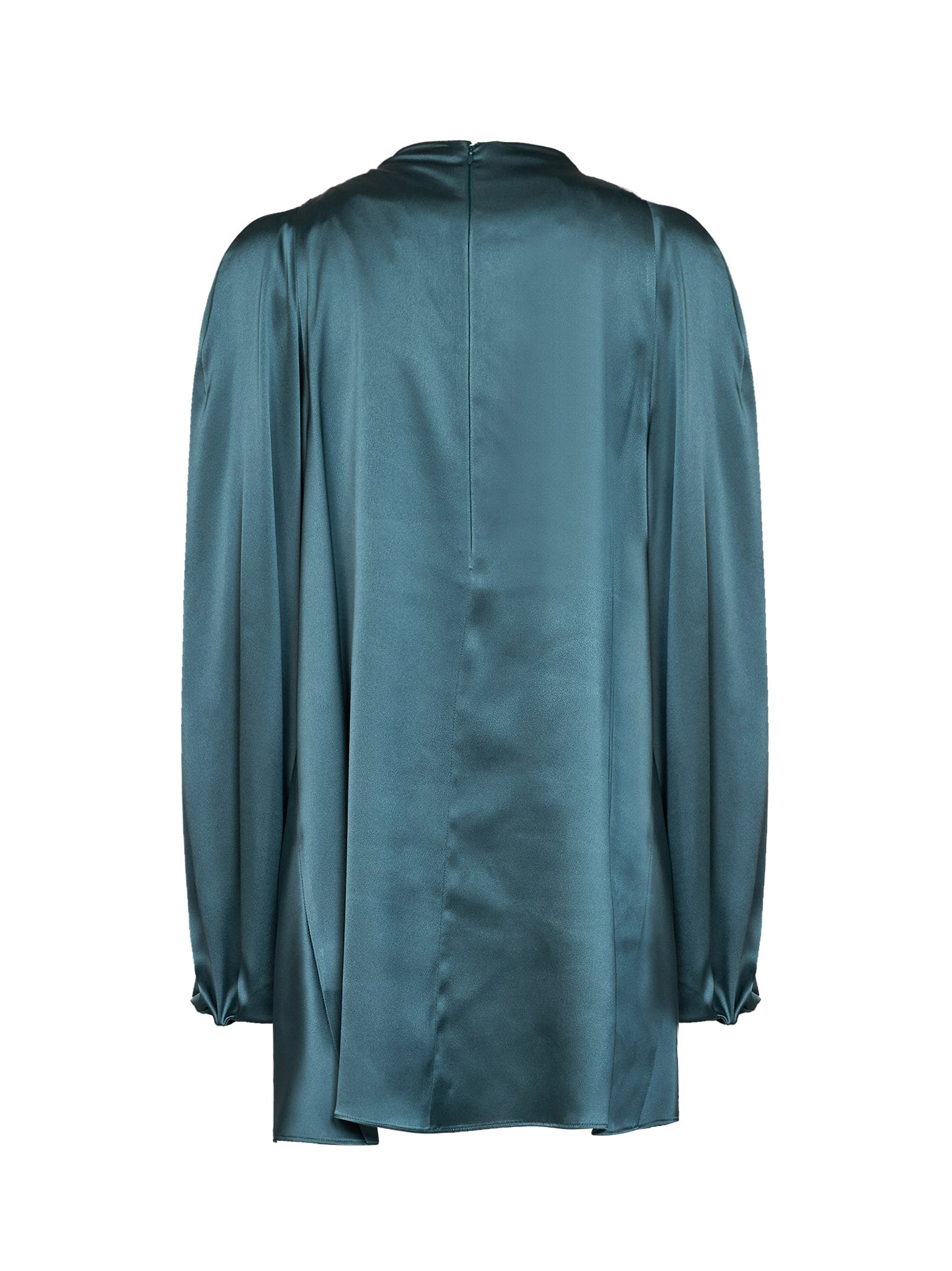 Giuseppe Di Morabito Women Teal Satin Mini Dress With Jeweled Detail GIUSEPPE DI MORABITO