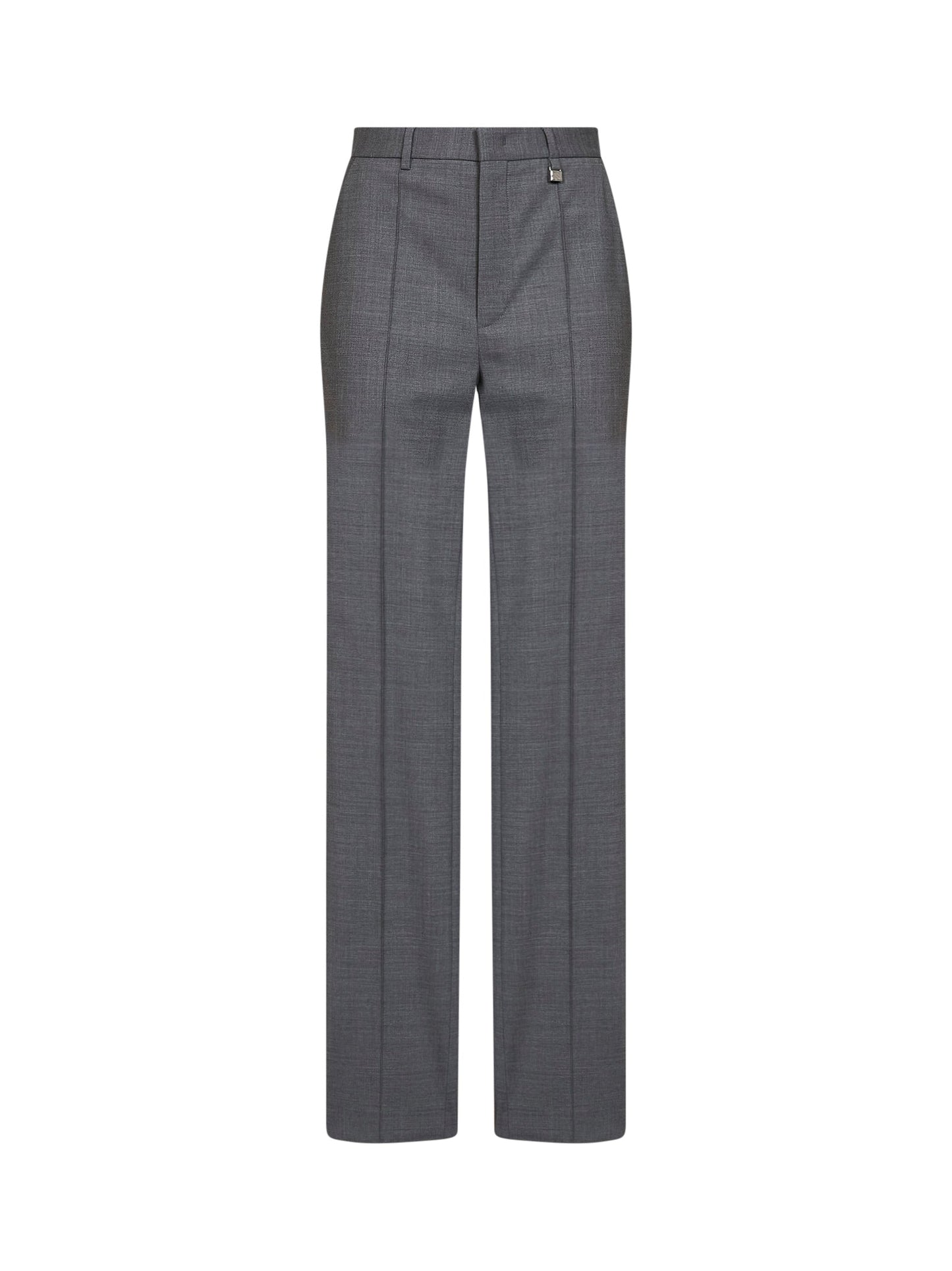 Giuseppe Di Morabito Women Dark Grey Virgin Wool Straight-Leg Tailored Trousers GIUSEPPE DI MORABITO