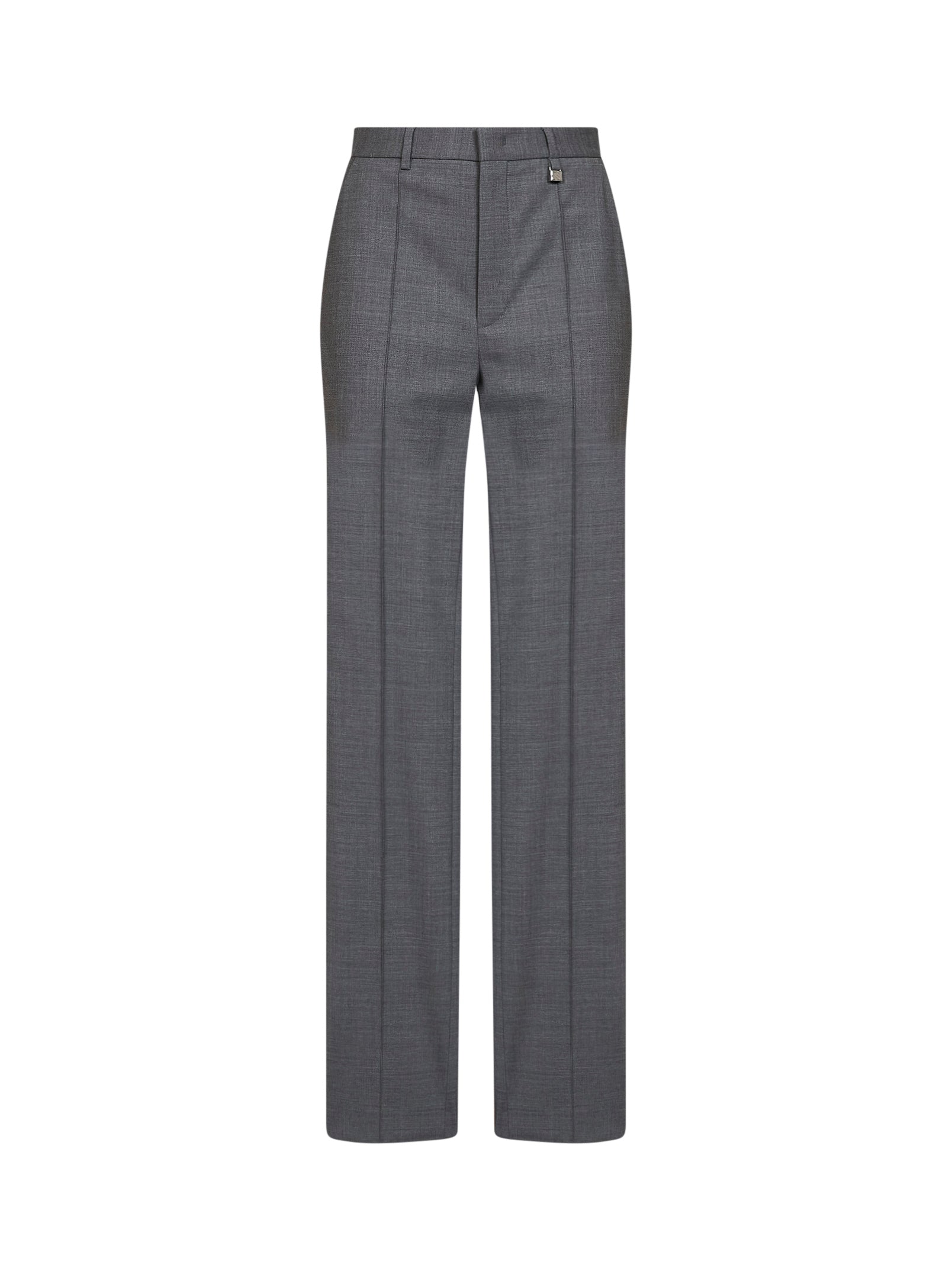 Giuseppe Di Morabito Women Dark Grey Virgin Wool Straight-Leg Tailored Trousers GIUSEPPE DI MORABITO