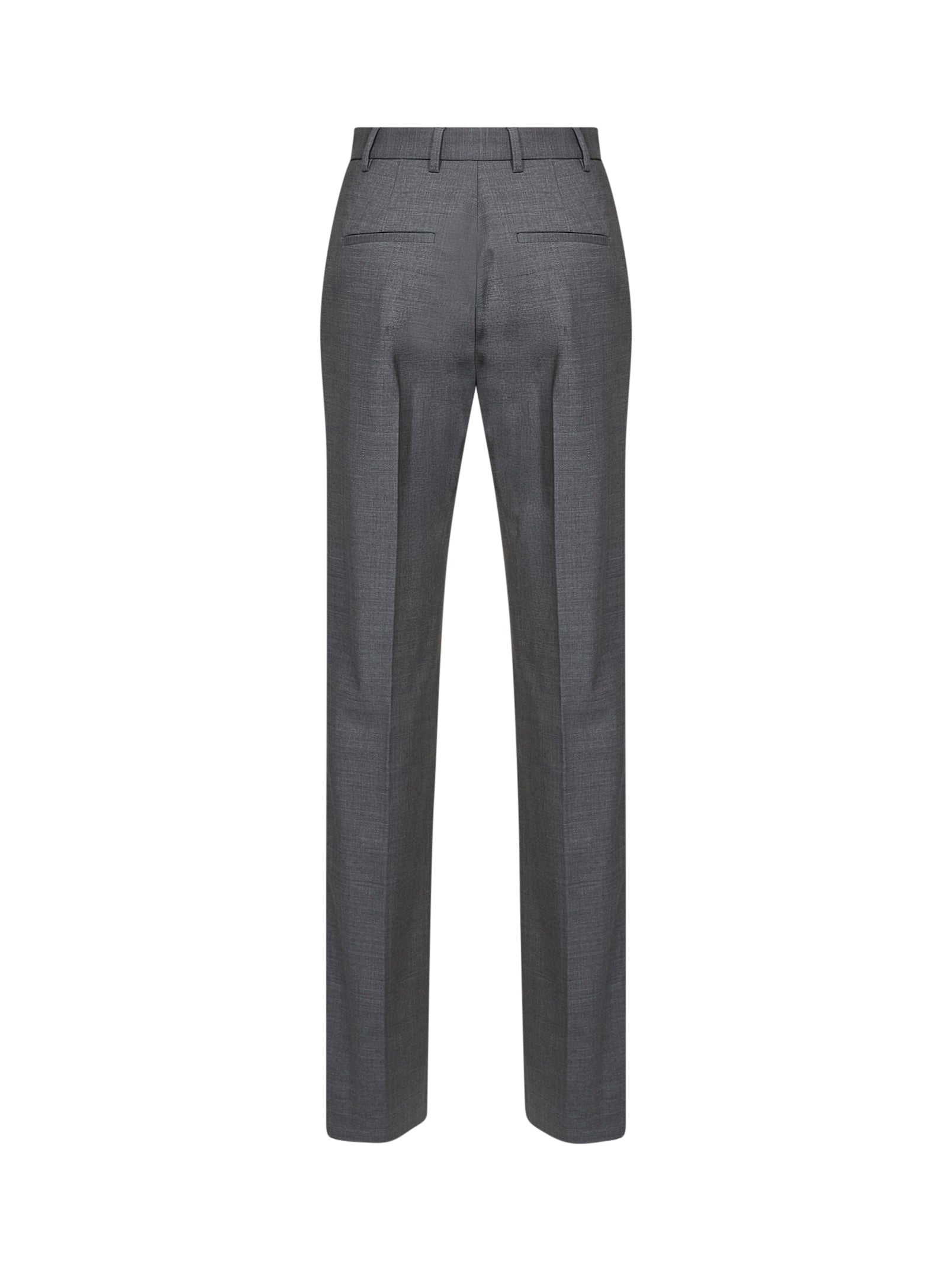 Giuseppe Di Morabito Women Dark Grey Virgin Wool Straight-Leg Tailored Trousers GIUSEPPE DI MORABITO