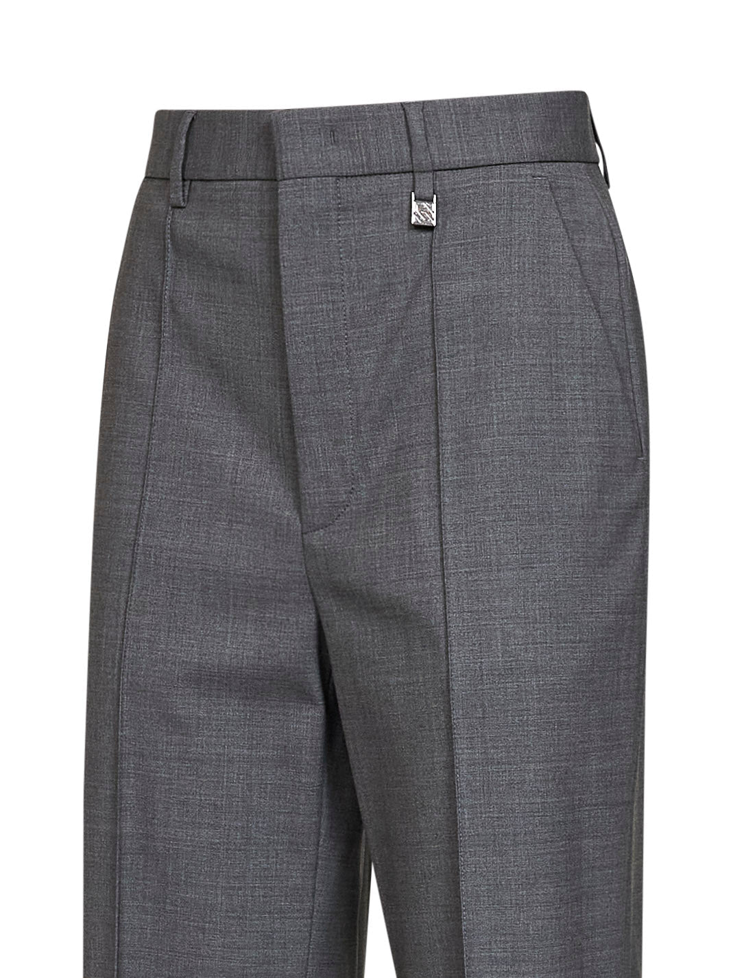 Giuseppe Di Morabito Women Dark Grey Virgin Wool Straight-Leg Tailored Trousers GIUSEPPE DI MORABITO