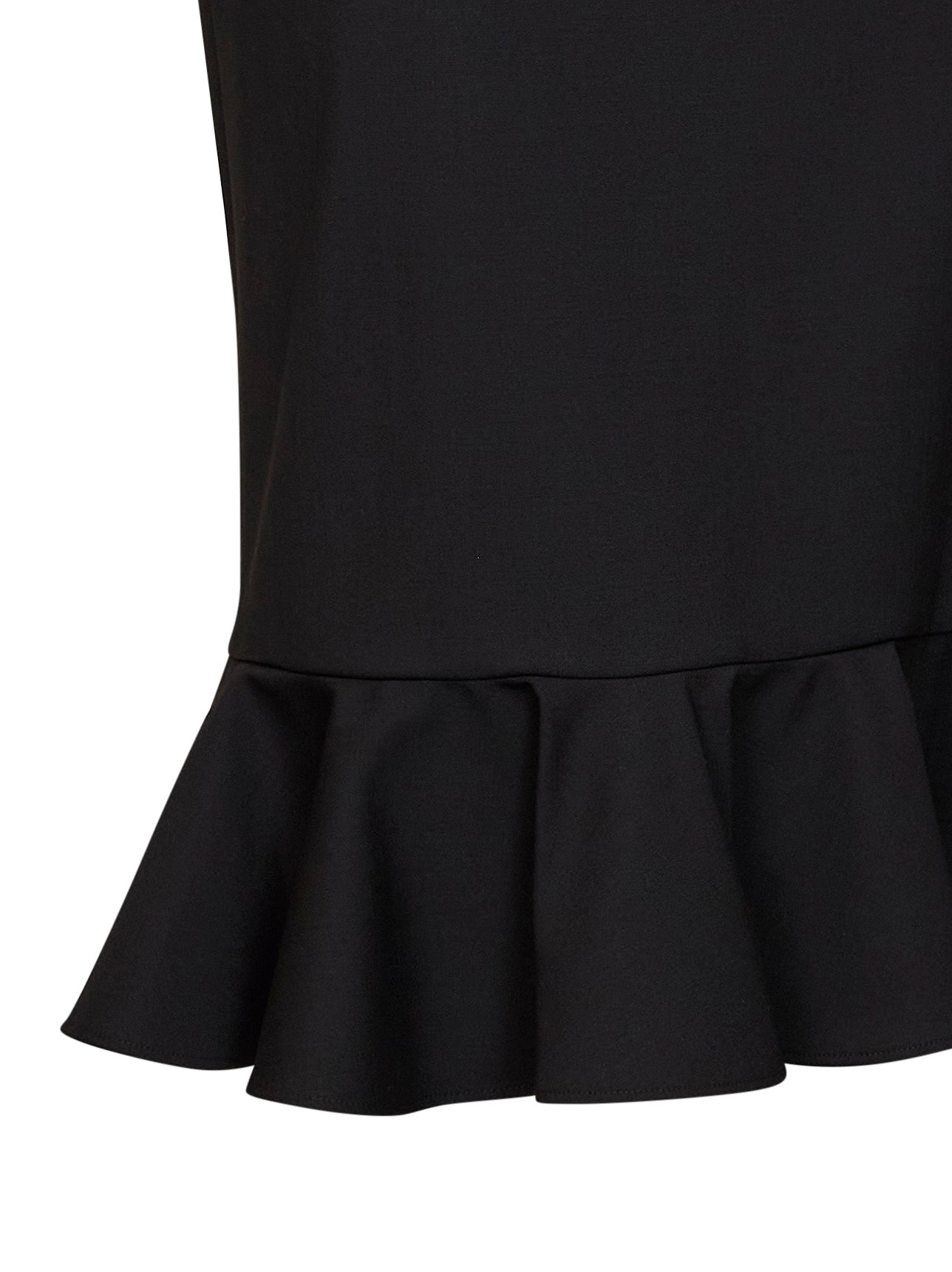 Giuseppe Di Morabito Women Black Virgin Wool Midi Skirt With Ruffle GIUSEPPE DI MORABITO