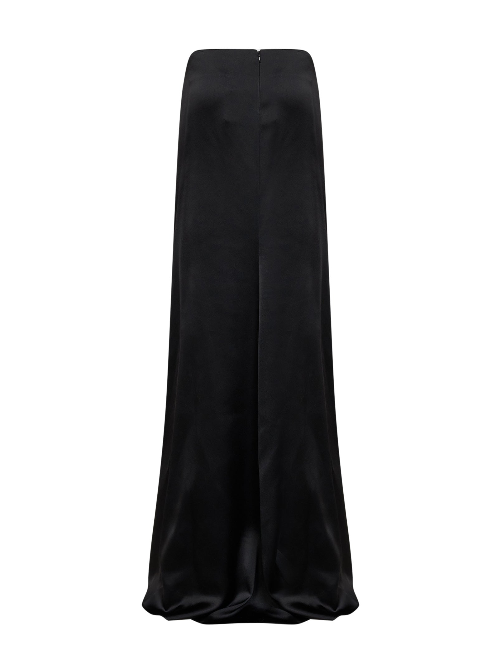 Giuseppe Di Morabito Women Black Satin Maxi Skirt With Jeweled Detail GIUSEPPE DI MORABITO