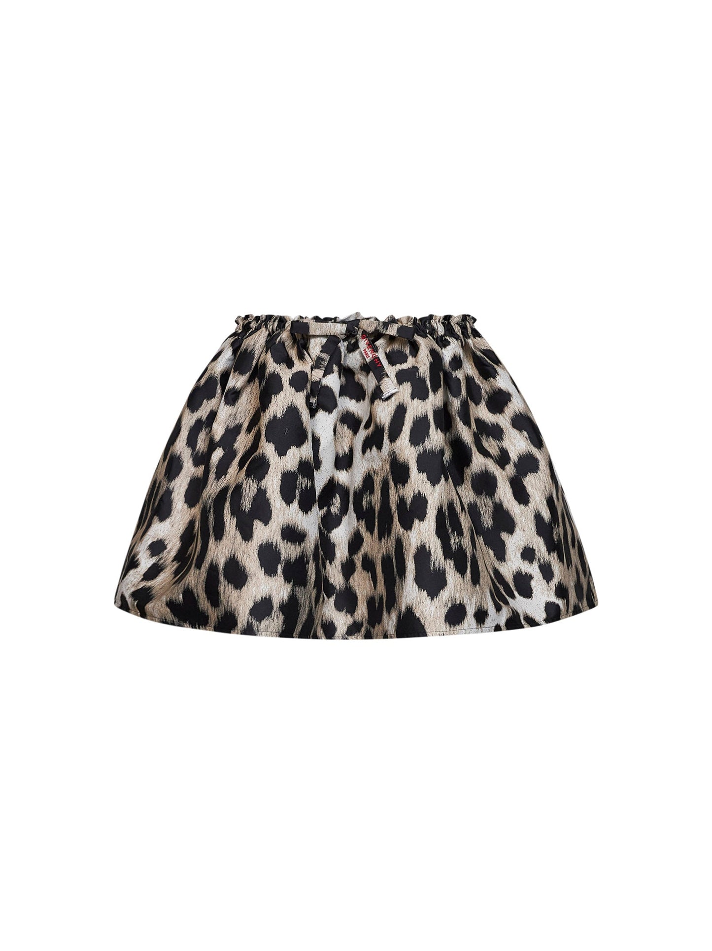 Givenchy Women Beige Leopard Jacquard Flared Mini Skirt GIVENCHY