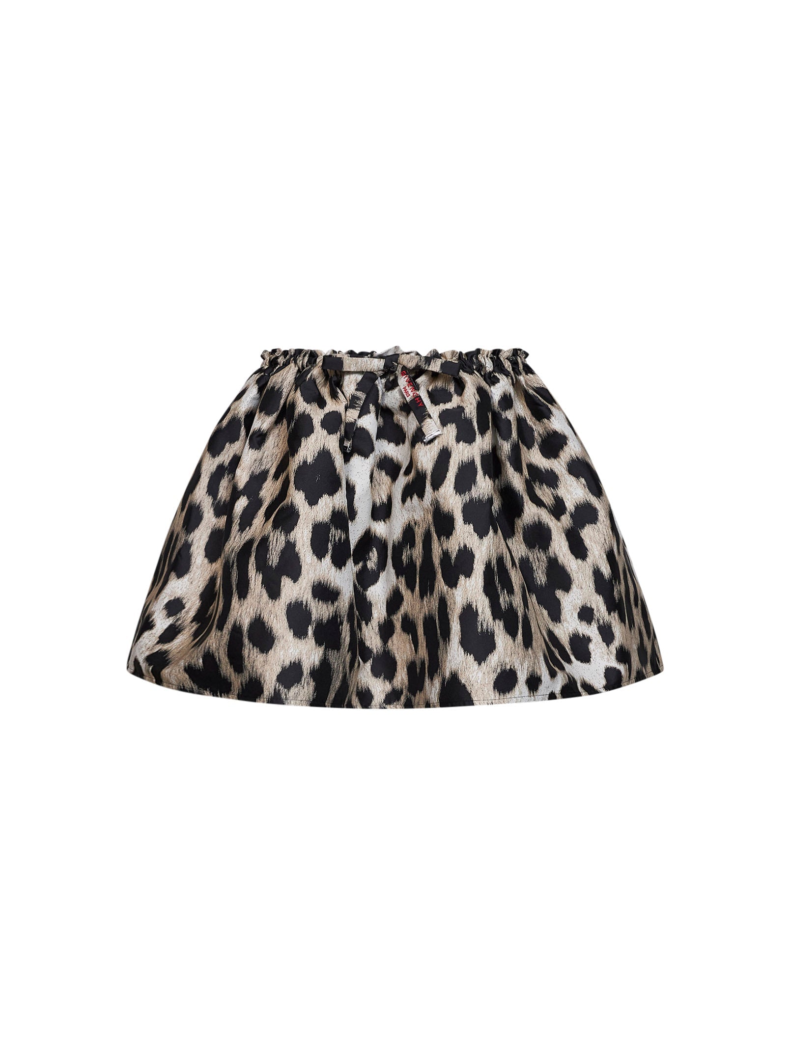 Givenchy Women Beige Leopard Jacquard Flared Mini Skirt GIVENCHY