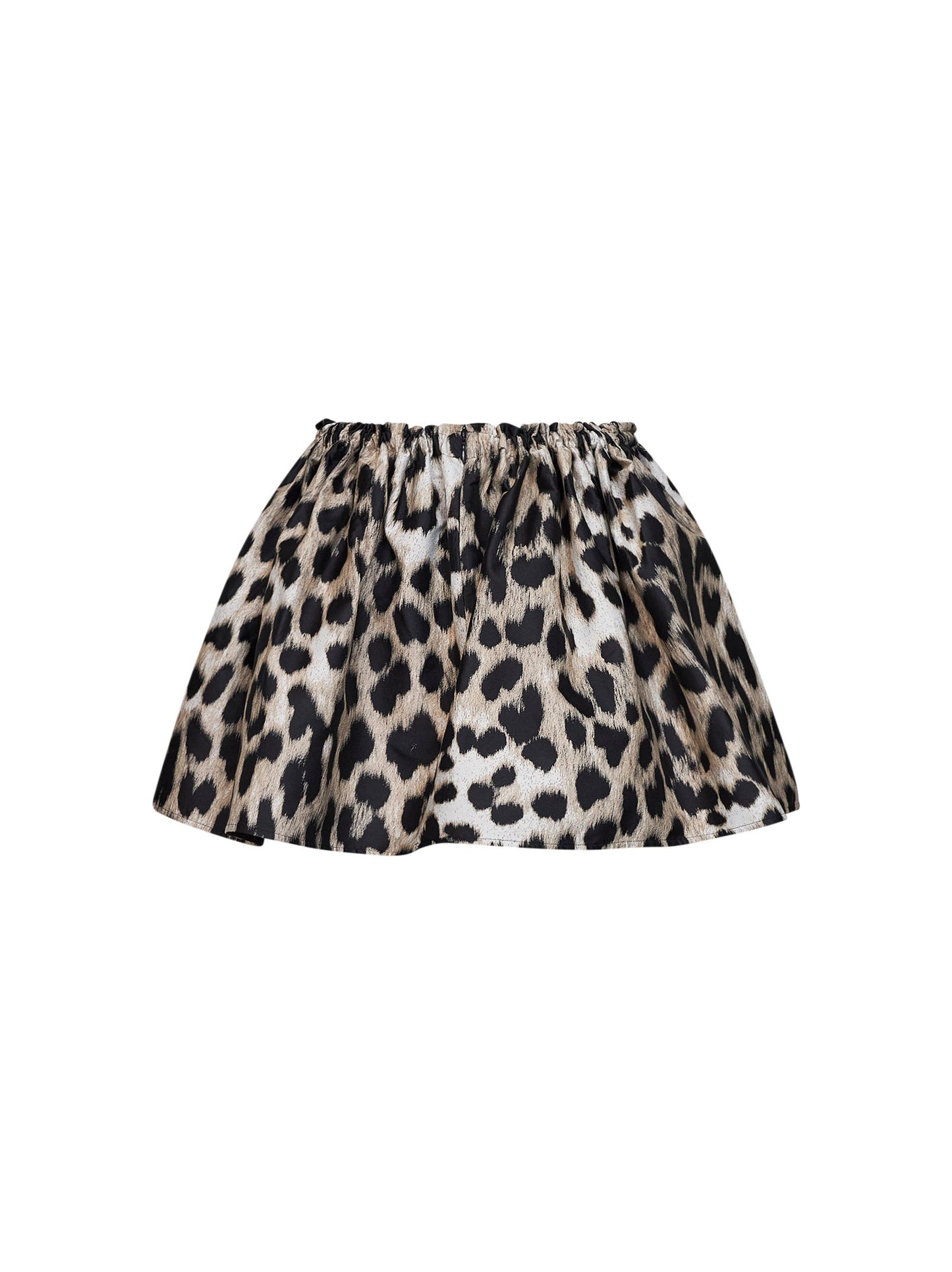 Givenchy Women Beige Leopard Jacquard Flared Mini Skirt GIVENCHY