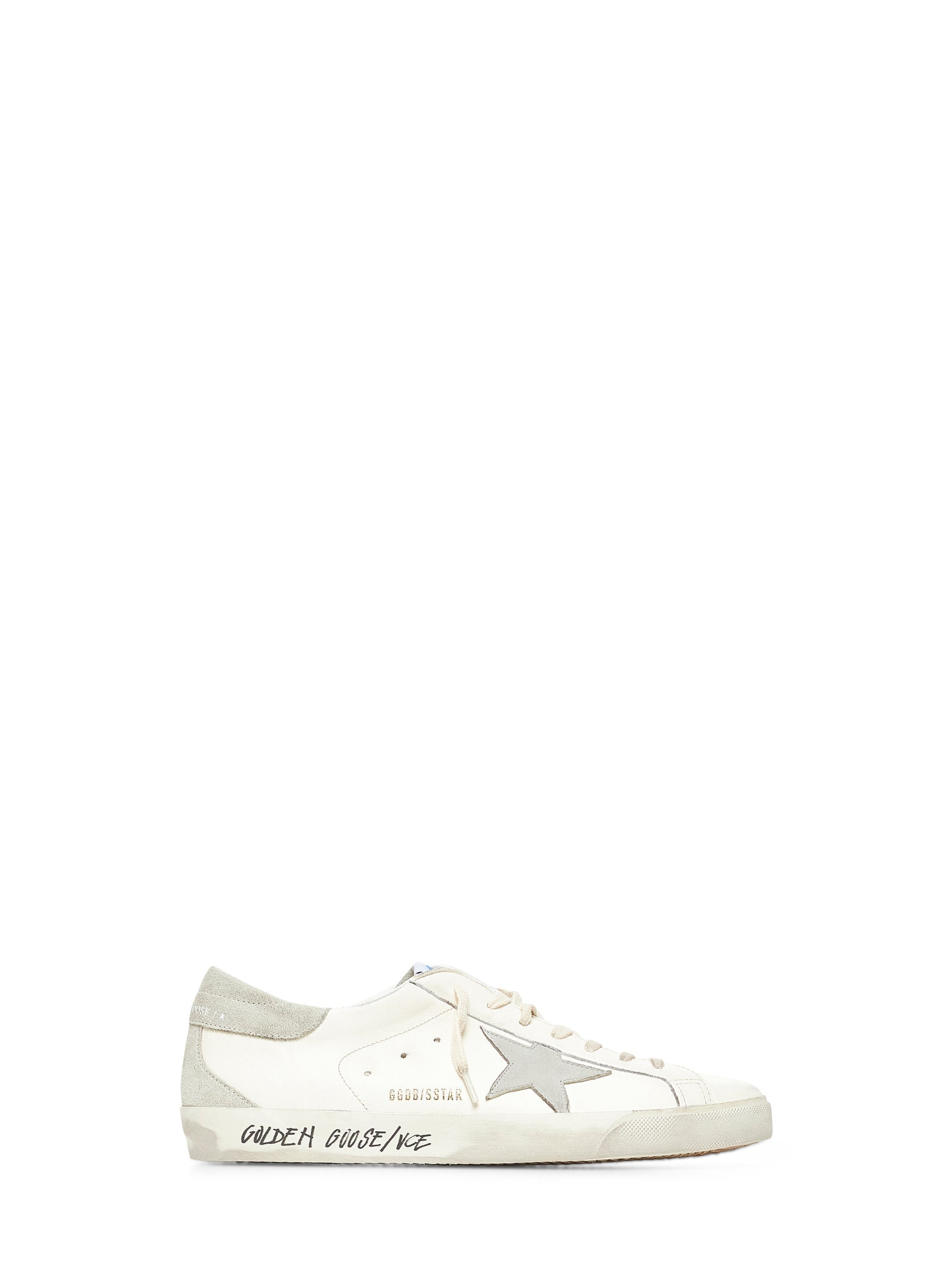 Golden Goose Men Super-Star Sneakers In White Leather GOLDEN GOOSE