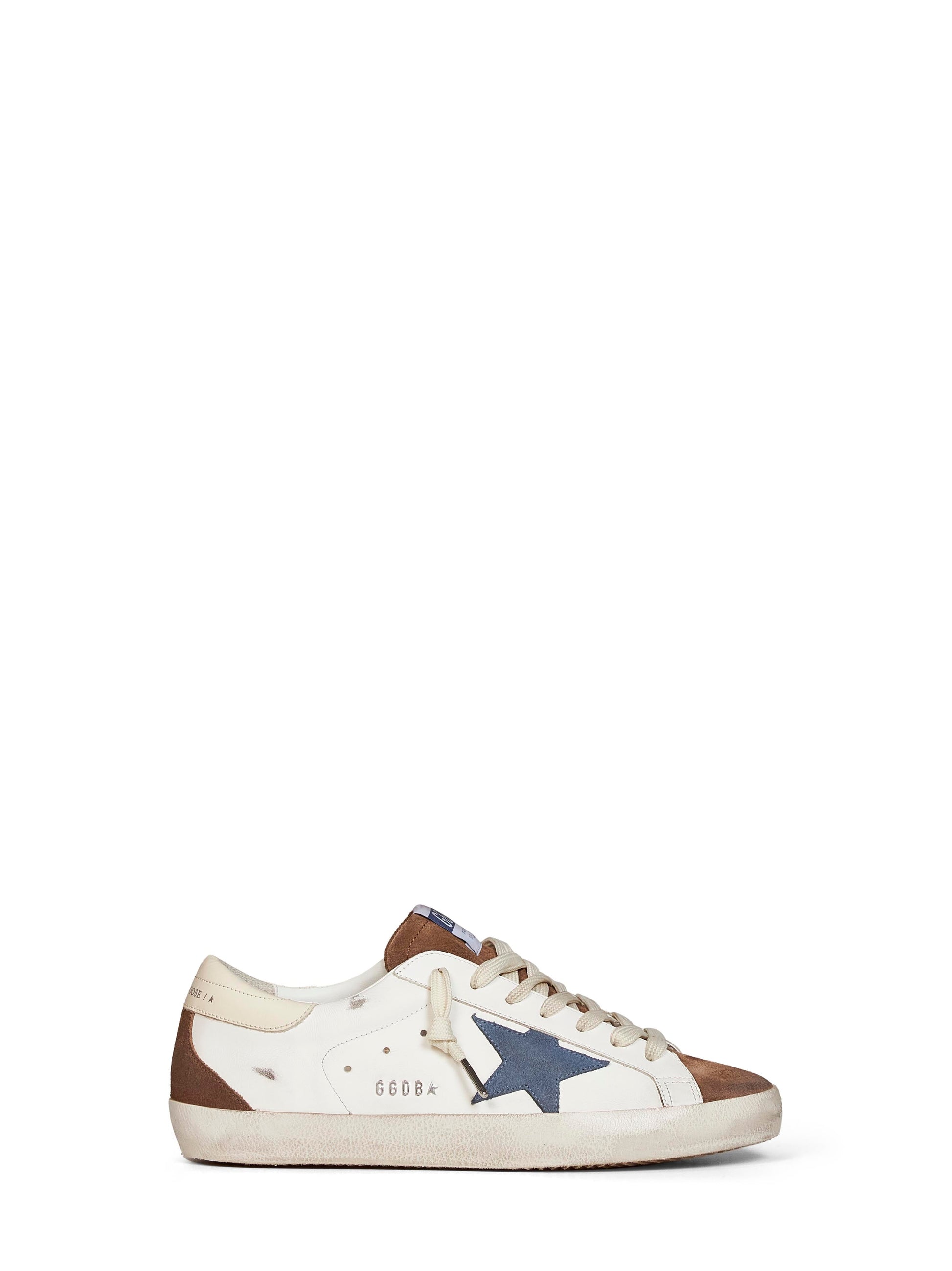 Golden Goose Men White Leather Super-Star Sneakers GOLDEN GOOSE