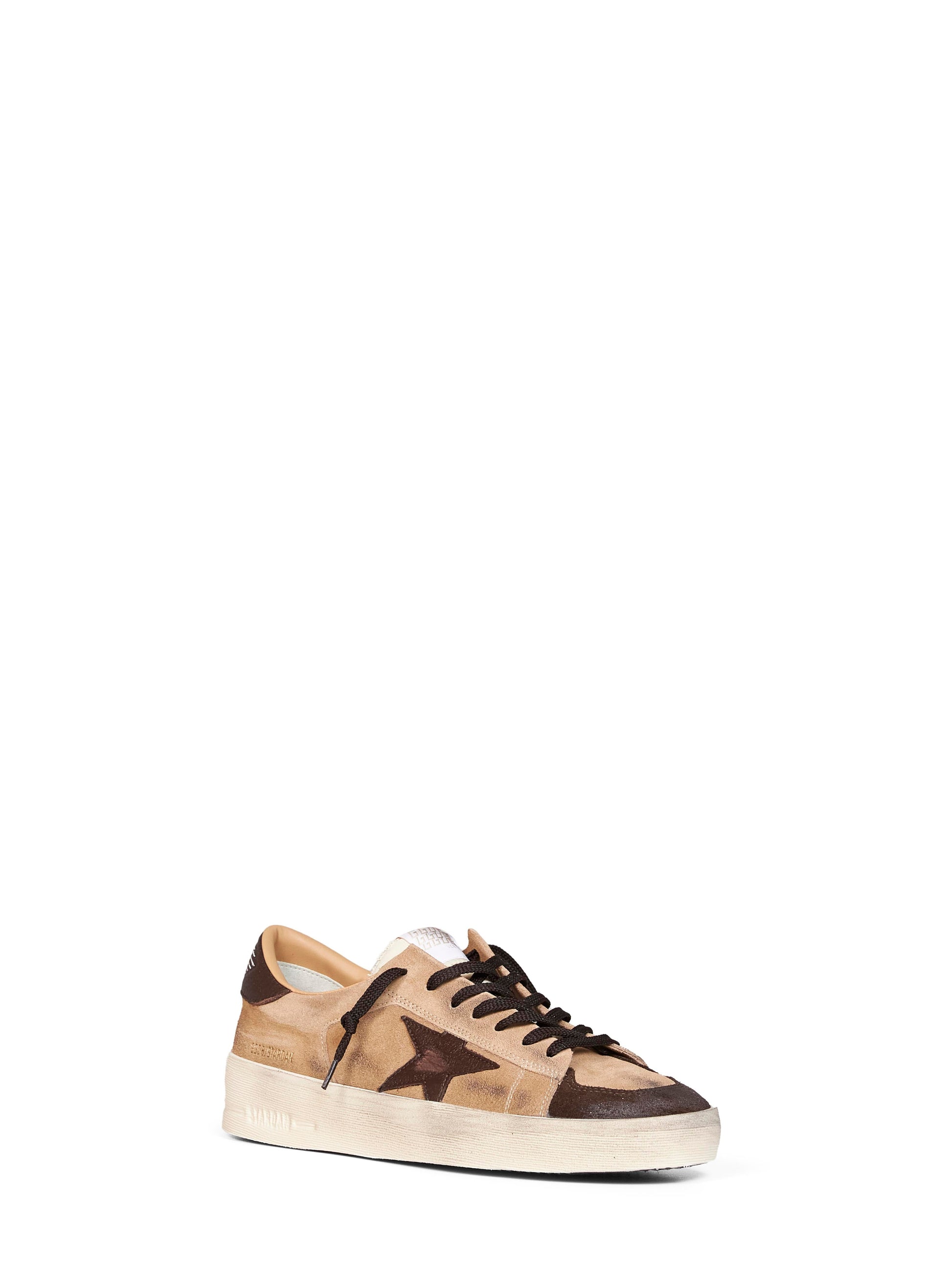 Golden Goose Men Beige Suede Stardan Sneakers GOLDEN GOOSE