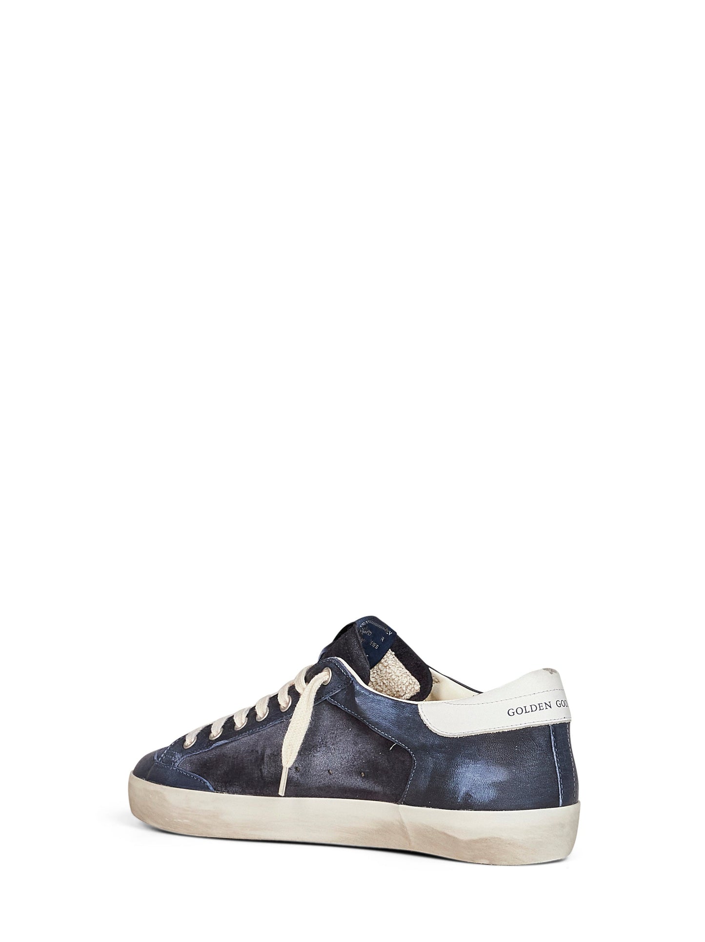 Golden Goose Men Dark Blue Suede And Nappa Leather Super-Star Sneakers GOLDEN GOOSE