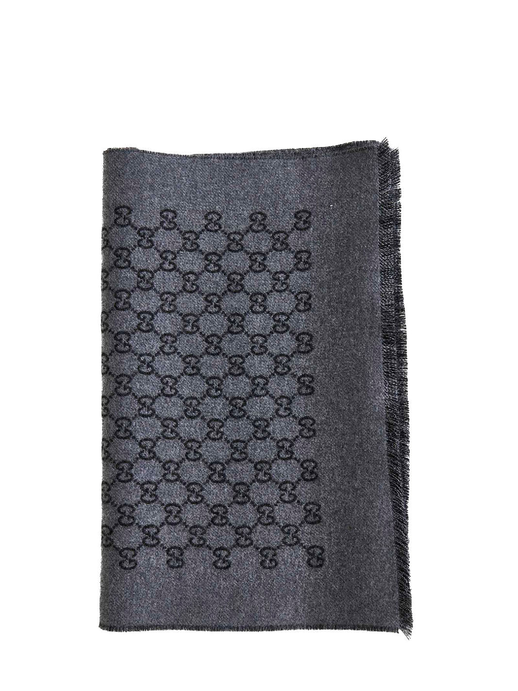 Gucci Men Gg Jacquard Wool Scarf GUCCI