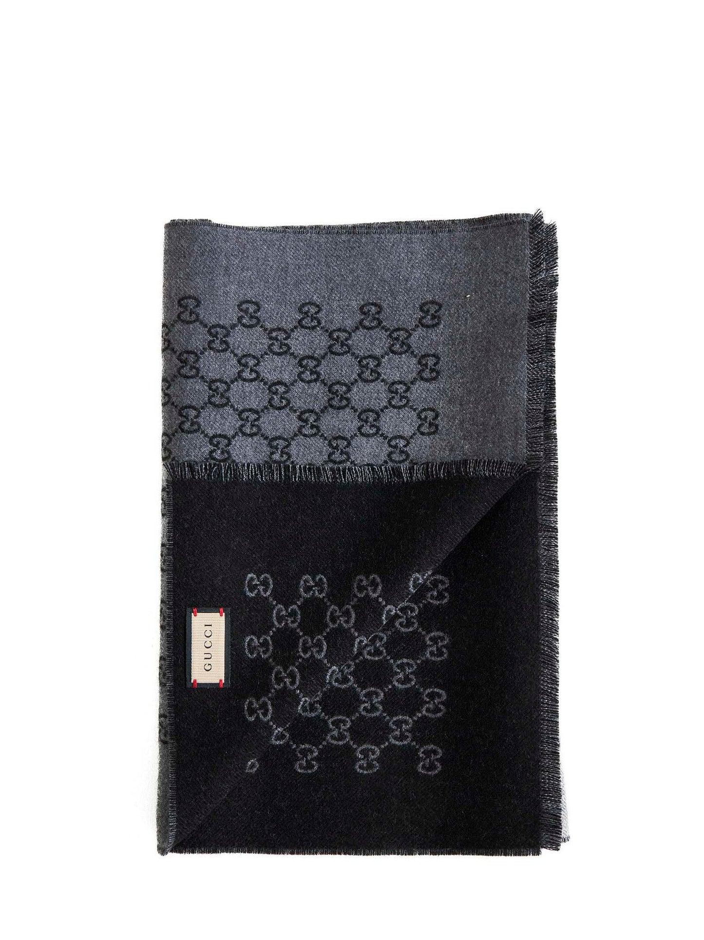 Gucci Men Gg Jacquard Wool Scarf GUCCI
