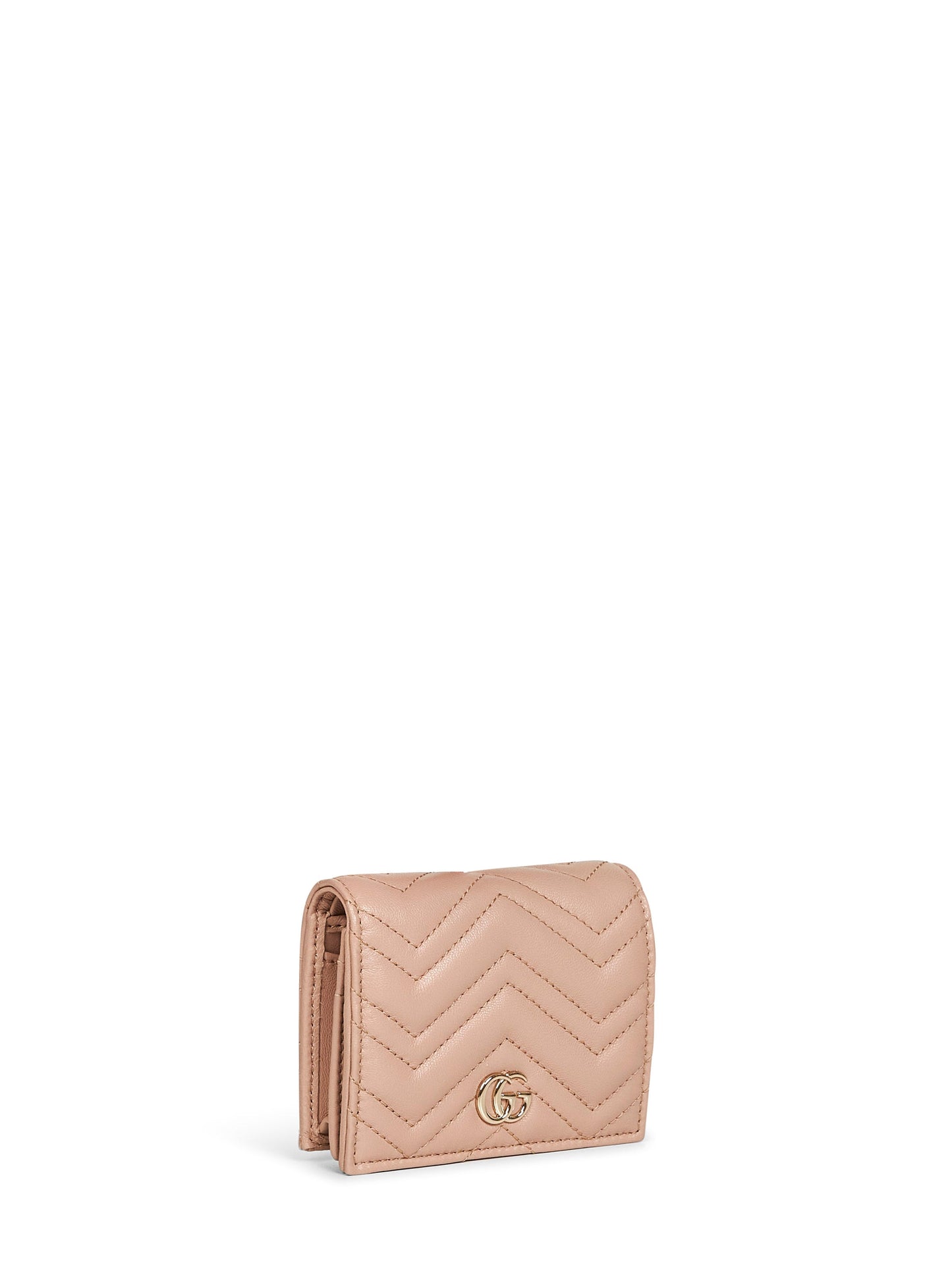 Gucci Women Pinky Beige Gg Marmont Card Case Wallet GUCCI