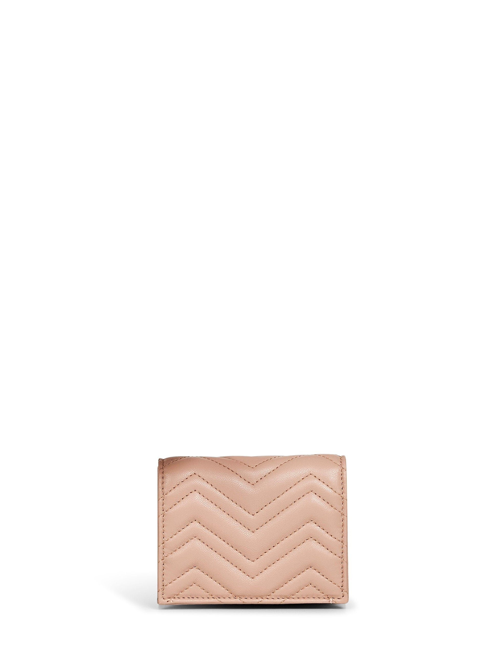 Gucci Women Pinky Beige Gg Marmont Card Case Wallet GUCCI