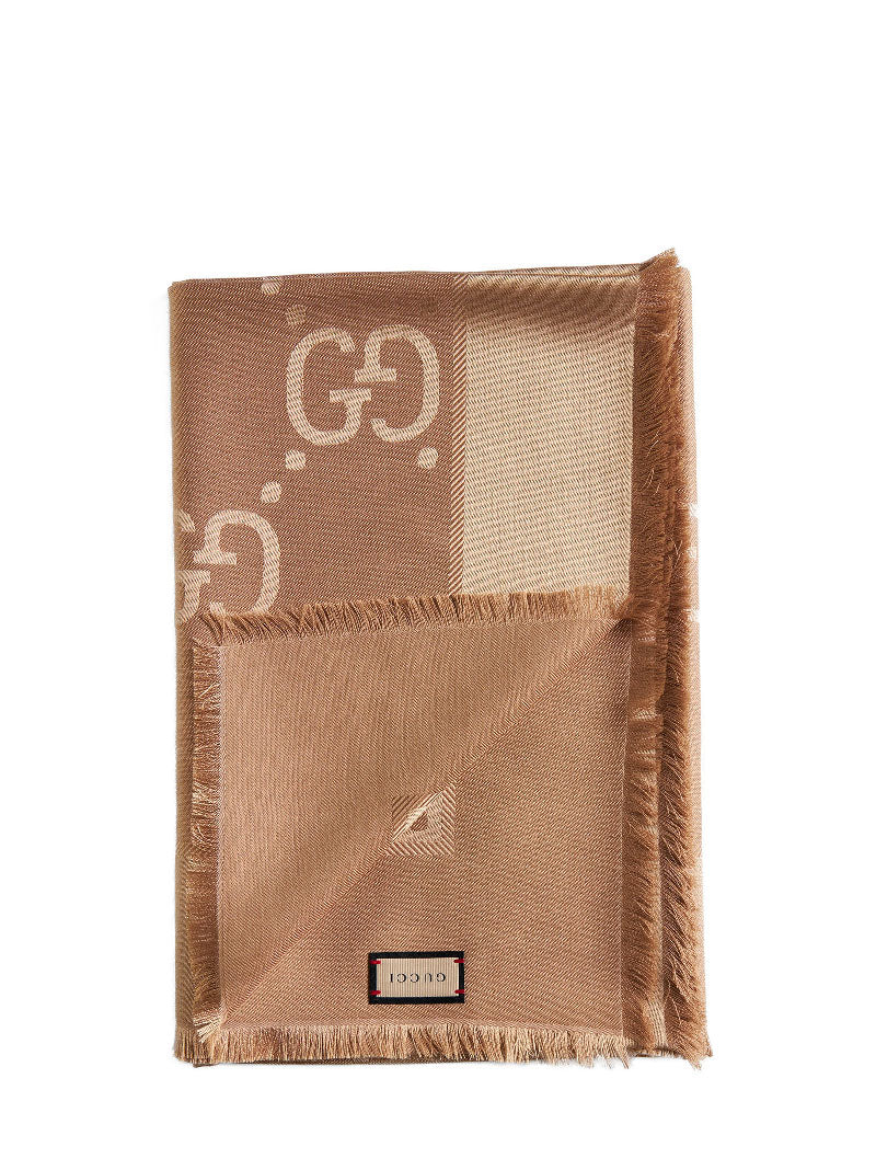 Gucci Women Gucci Silk Jacquard Scarf GUCCI