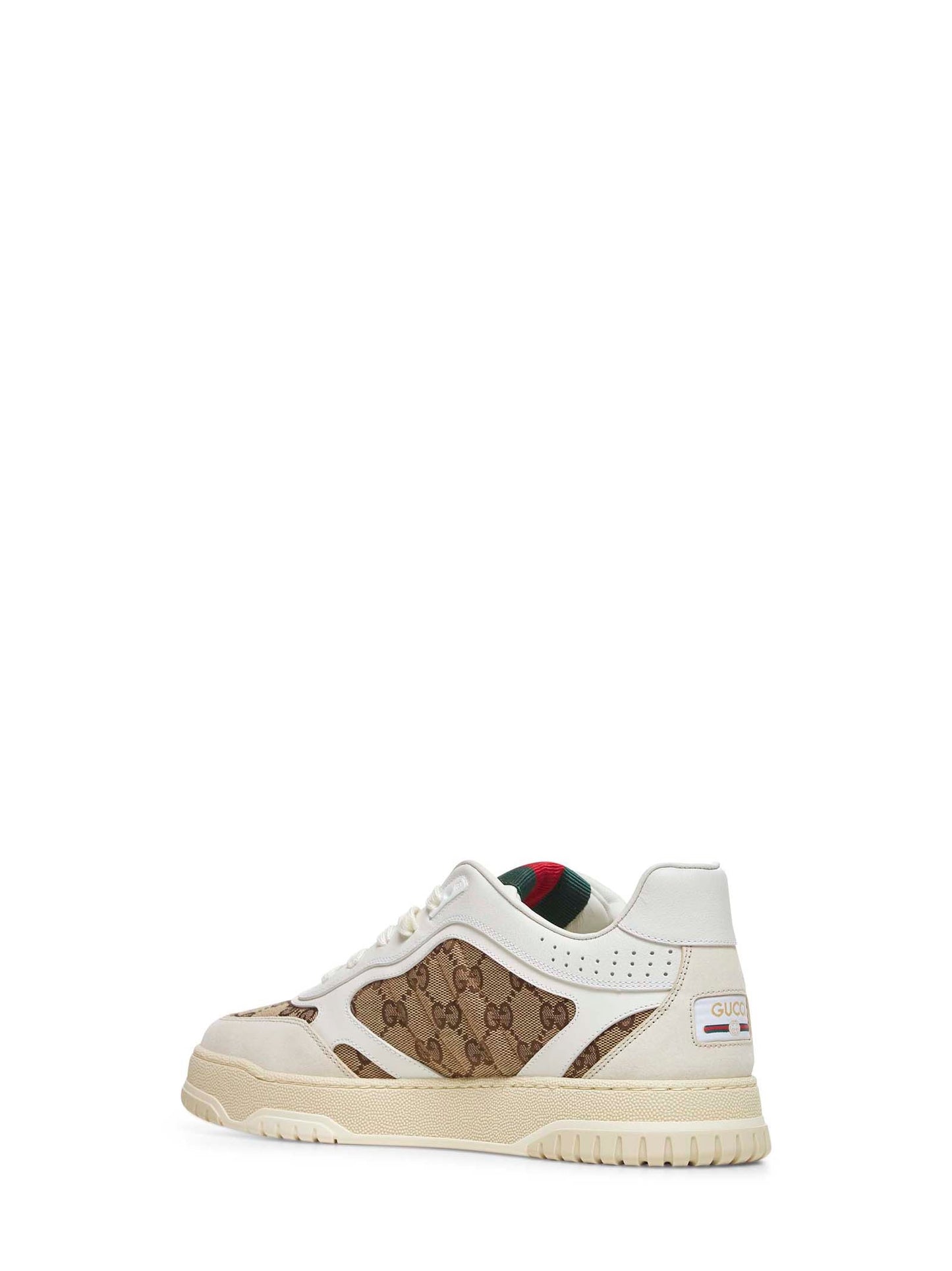 Gucci Men Beige Gucci Re-Web Sneakers GUCCI