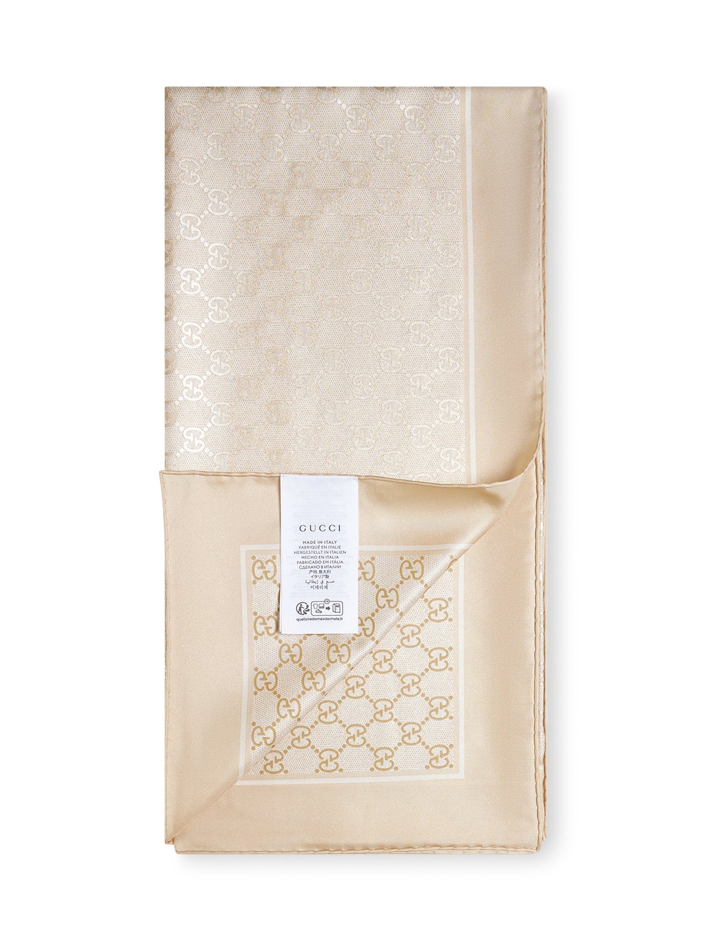 Gucci Women Ivory Gg Silk Carré GUCCI