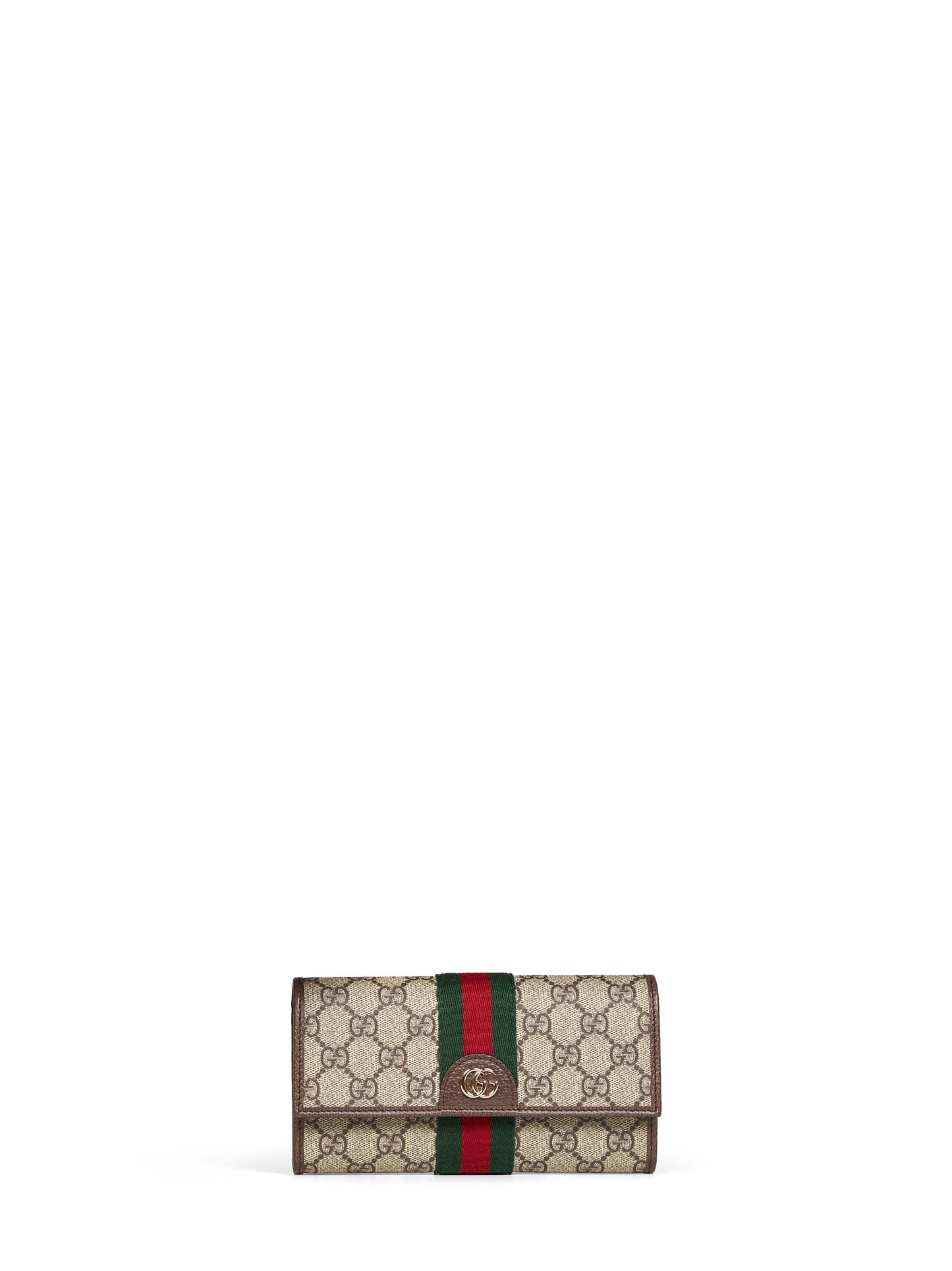 Gucci Women Beige And Dark Brown Ophidia Continental Wallet GUCCI