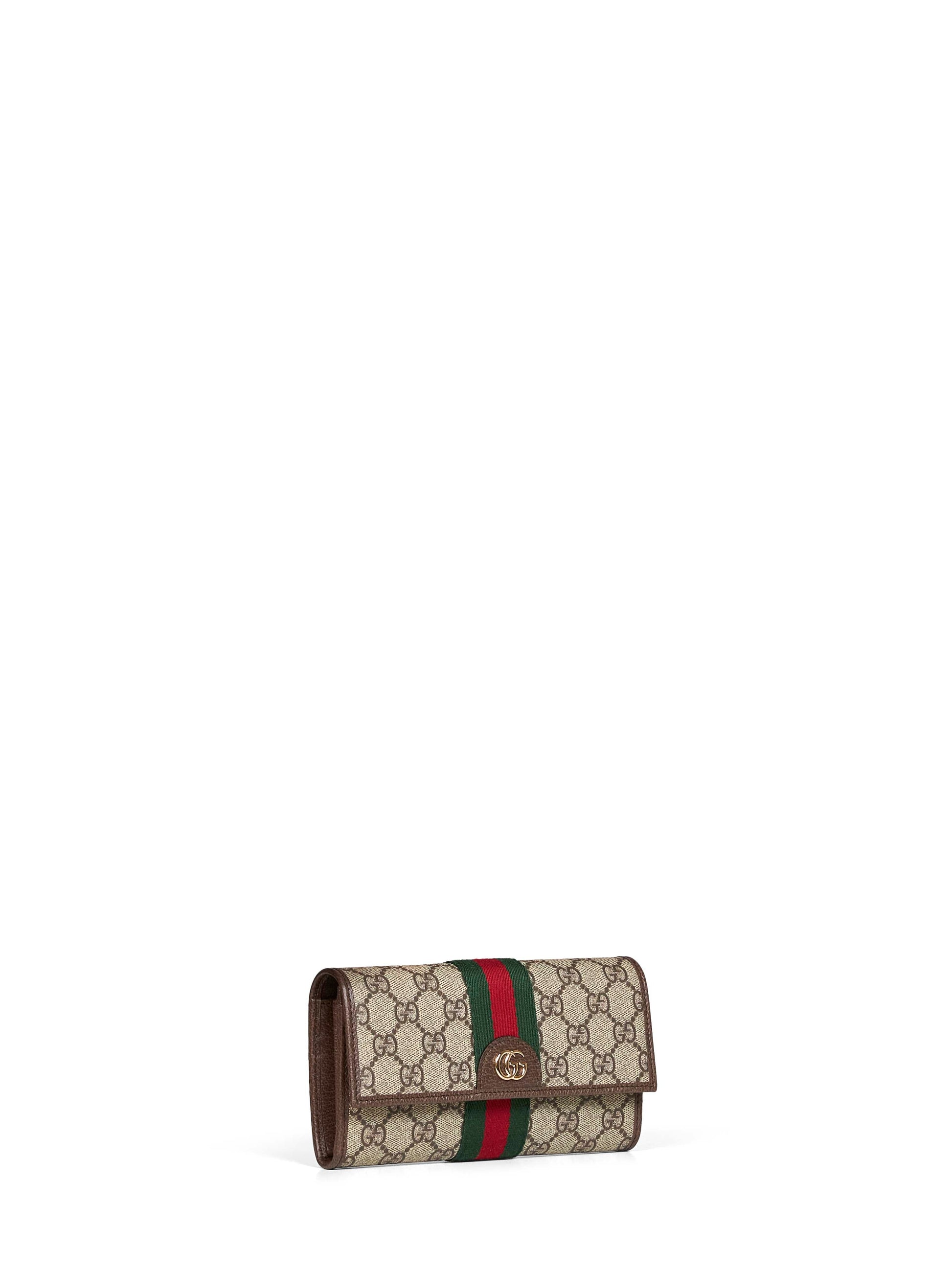Gucci Women Beige And Dark Brown Ophidia Continental Wallet GUCCI