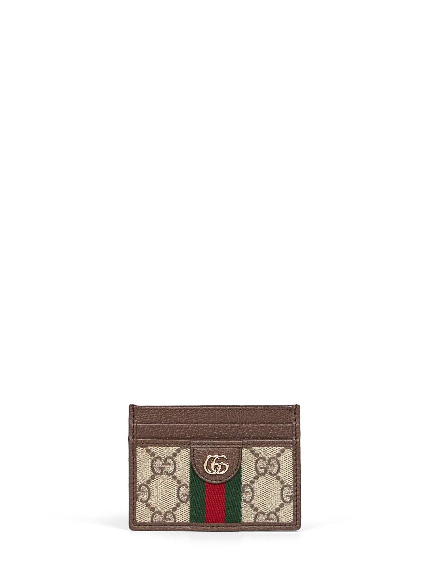 Gucci Women Beige And Dark Brown Ophidia Card Holder GUCCI
