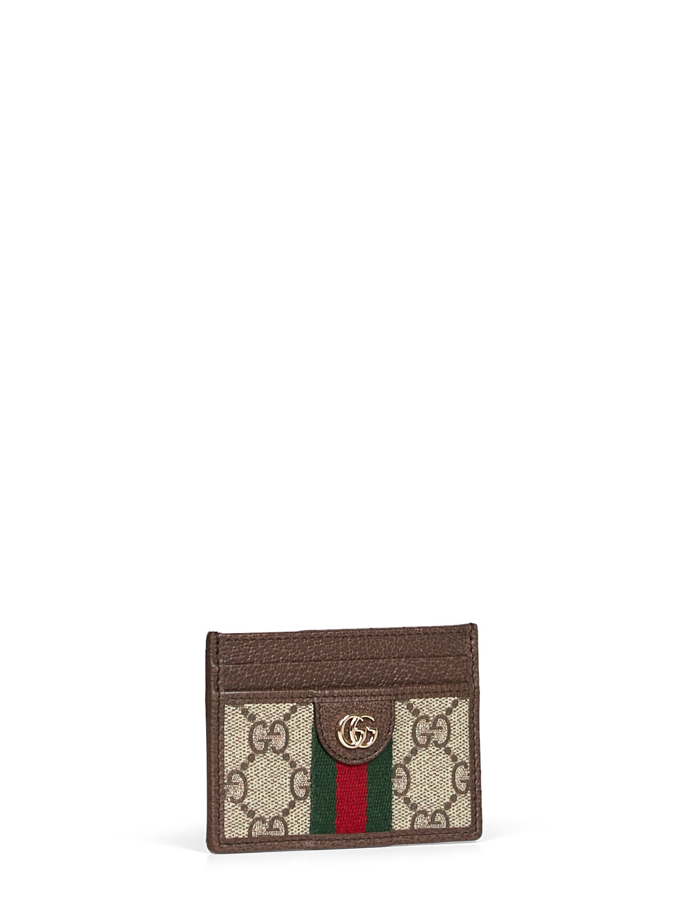 Gucci Women Beige And Dark Brown Ophidia Card Holder GUCCI