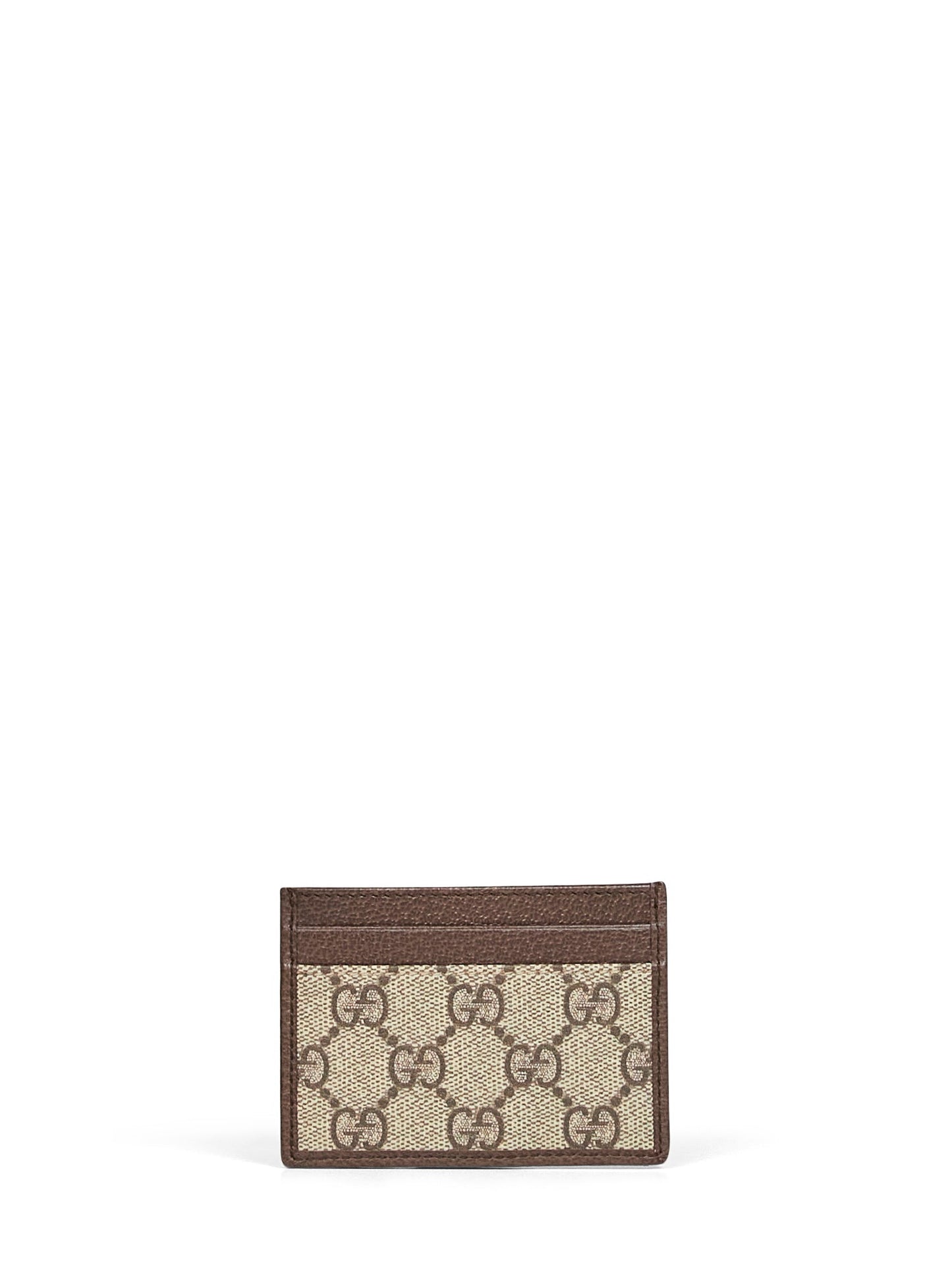 Gucci Women Beige And Dark Brown Ophidia Card Holder GUCCI