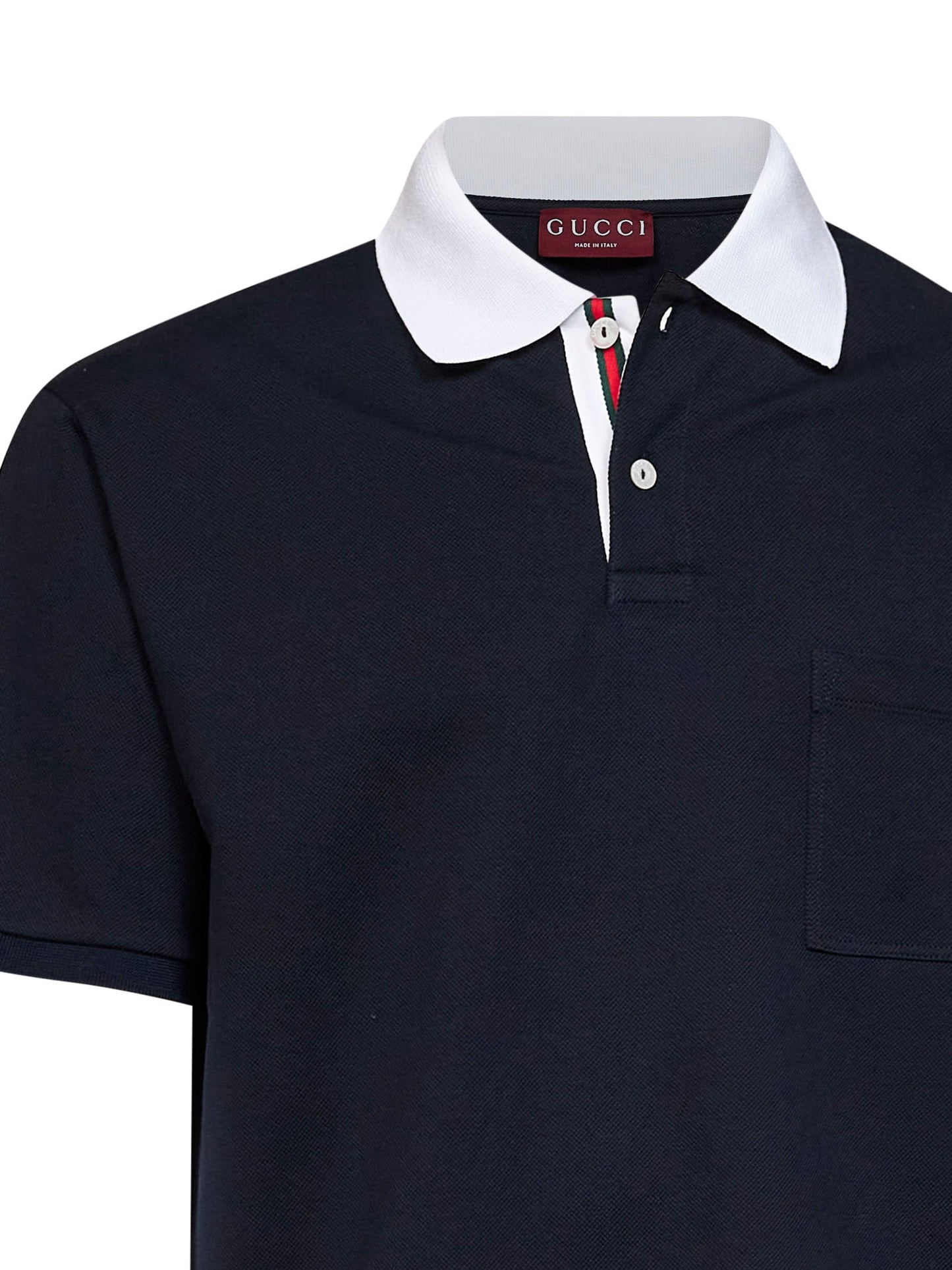 Gucci Men Blue Stretch Cotton Pique Polo Shirt GUCCI