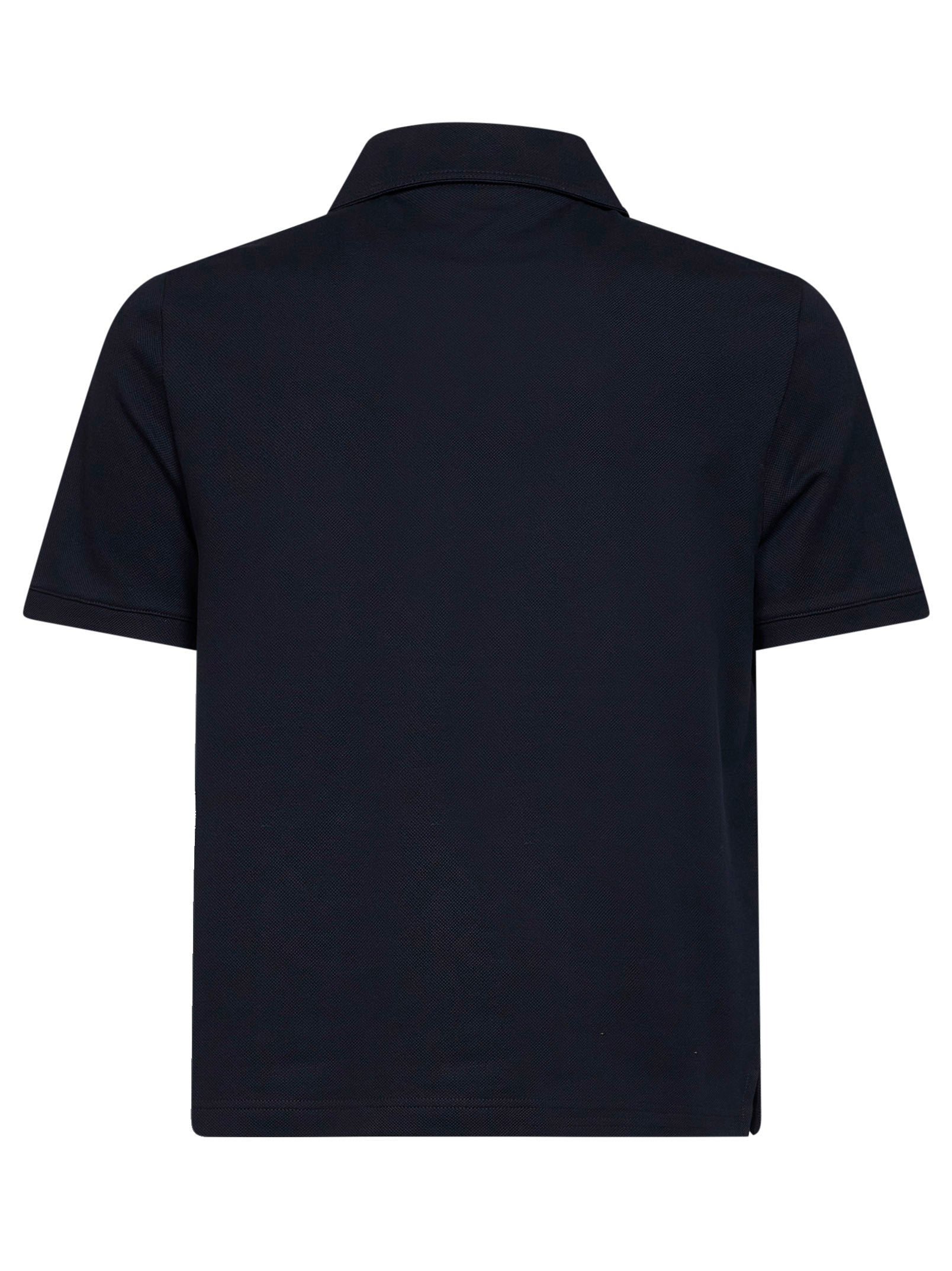 Gucci Men Blue Cotton Pique Embroidered Polo Shirt GUCCI