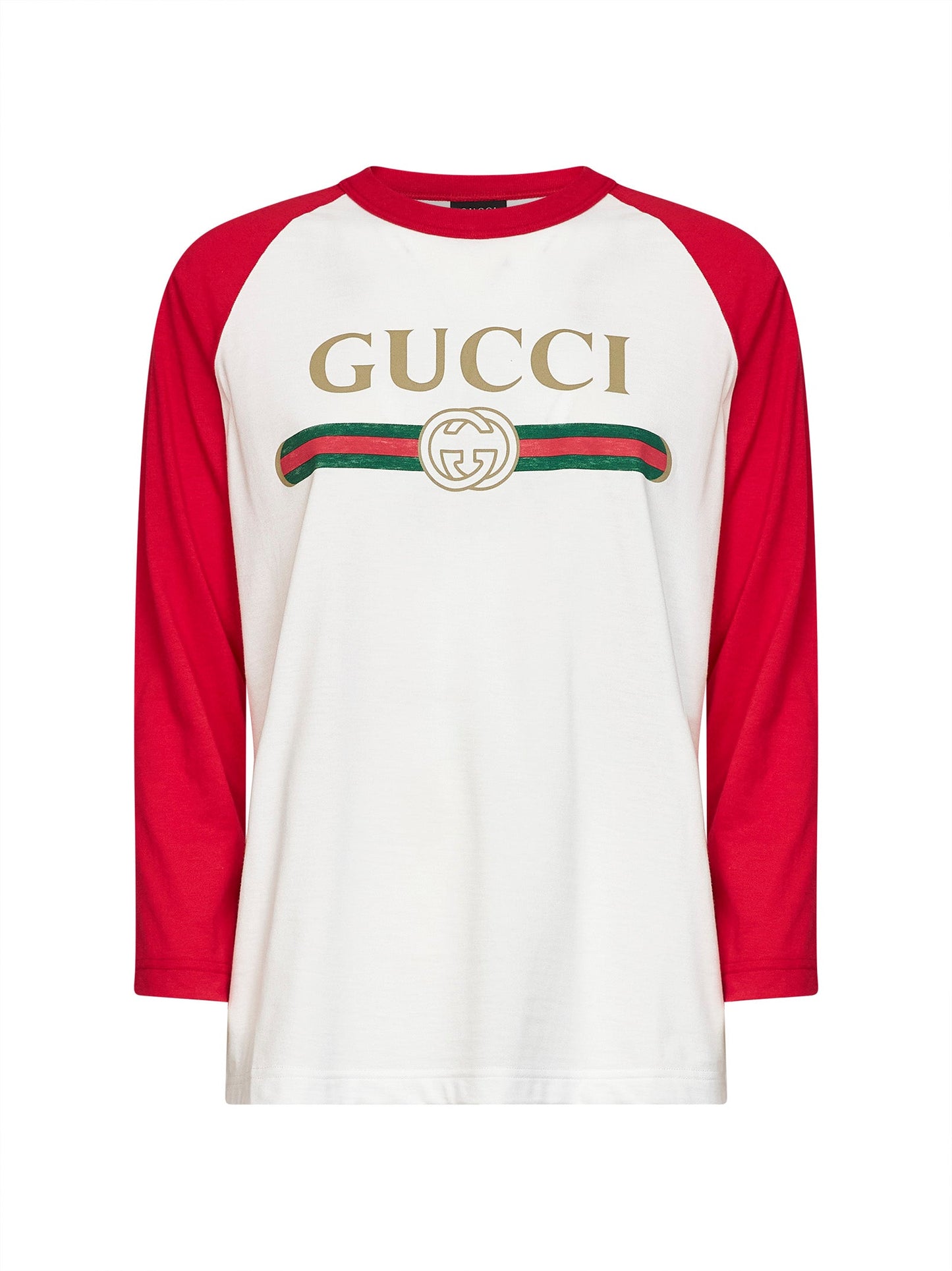 Gucci Women White Printed Cotton Jersey T-Shirt GUCCI