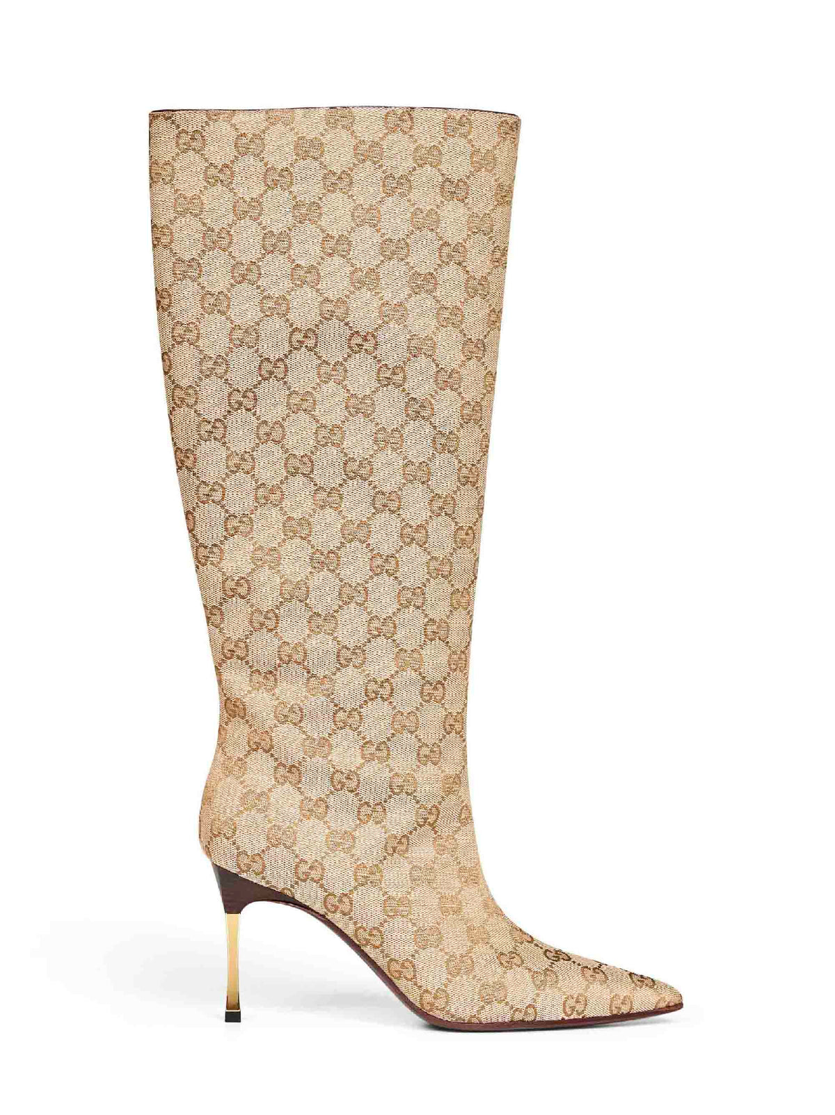 Gucci Women Beige Gg Canvas Bombshell Boots GUCCI