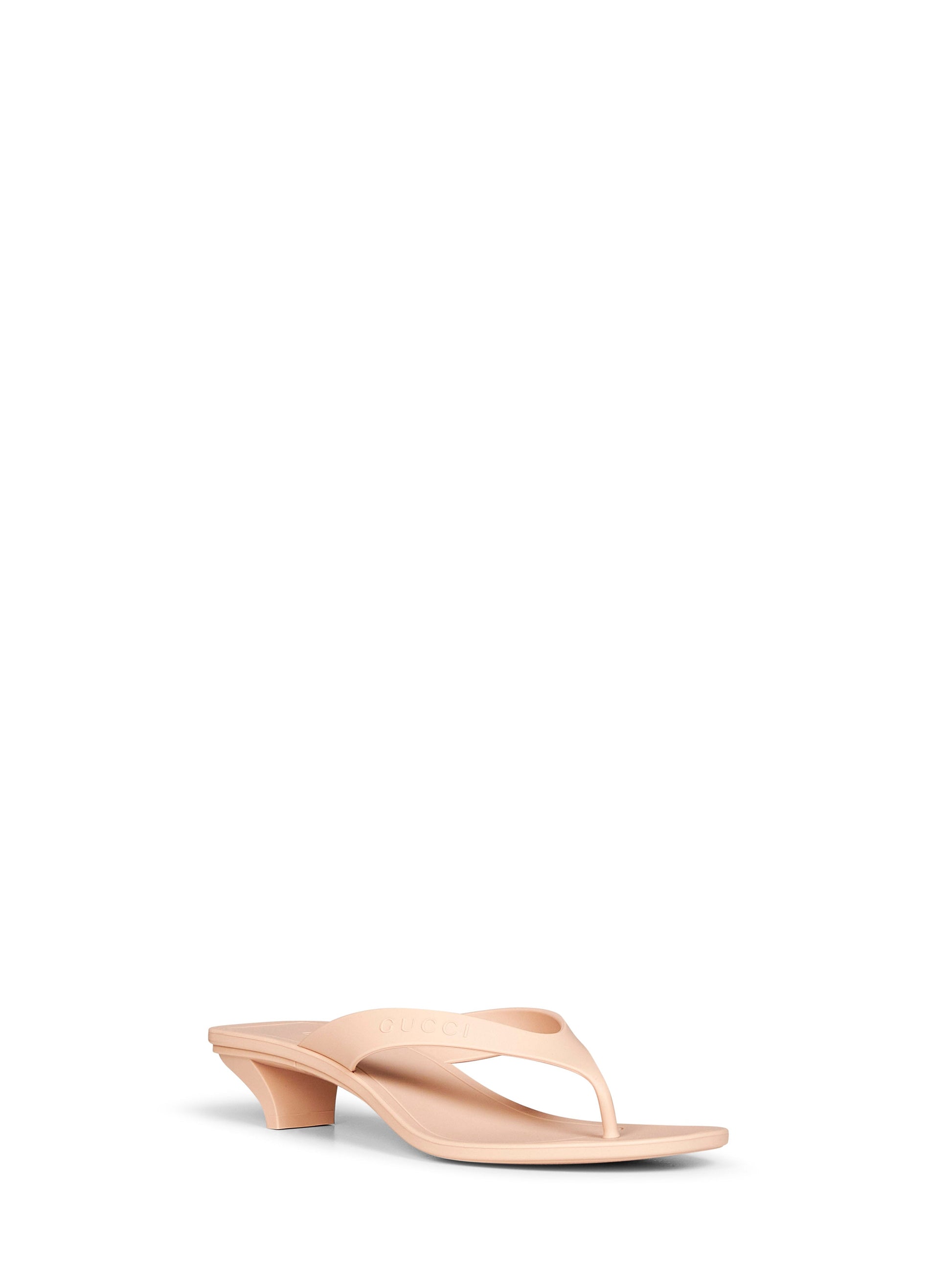 Gucci Women Pink Vittoria Rubber Thong Sandals GUCCI