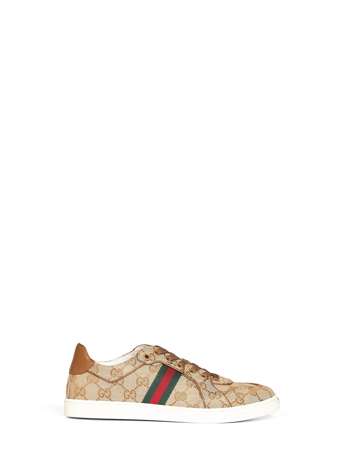 Gucci Women Beige Canvas Gg Stretch Sneakers GUCCI