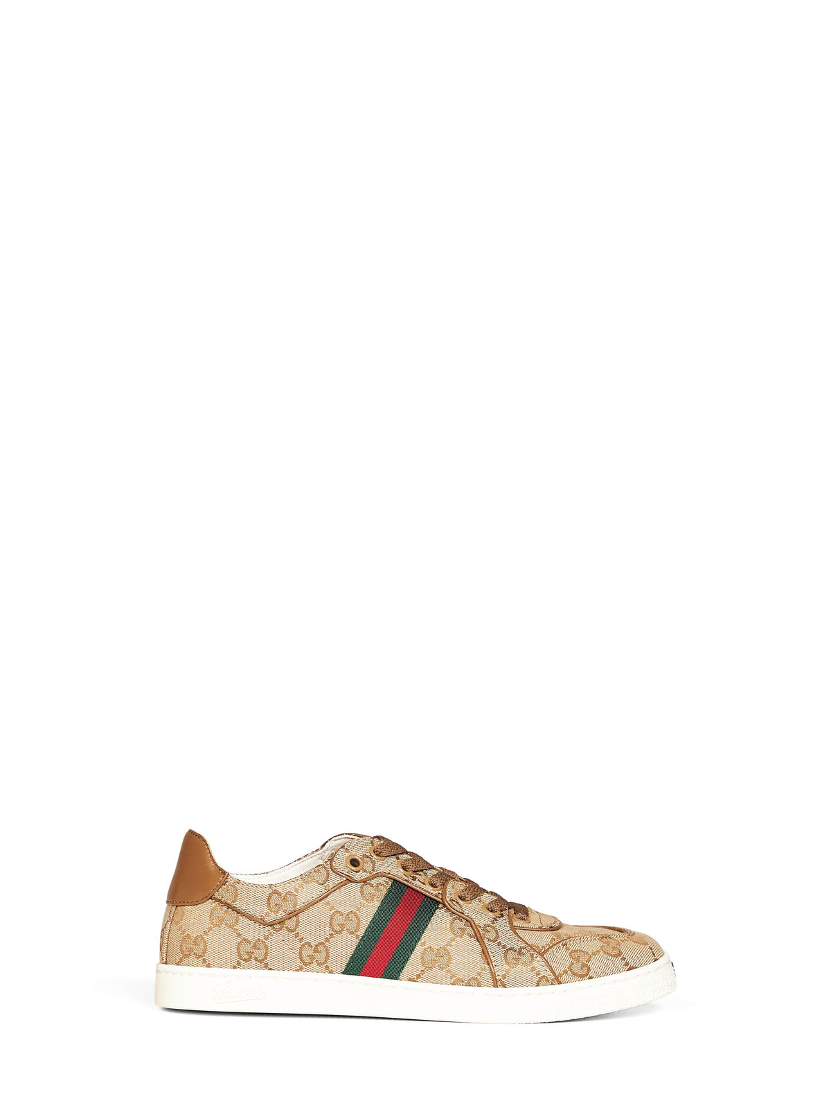 Gucci Women Beige Canvas Gg Stretch Sneakers GUCCI